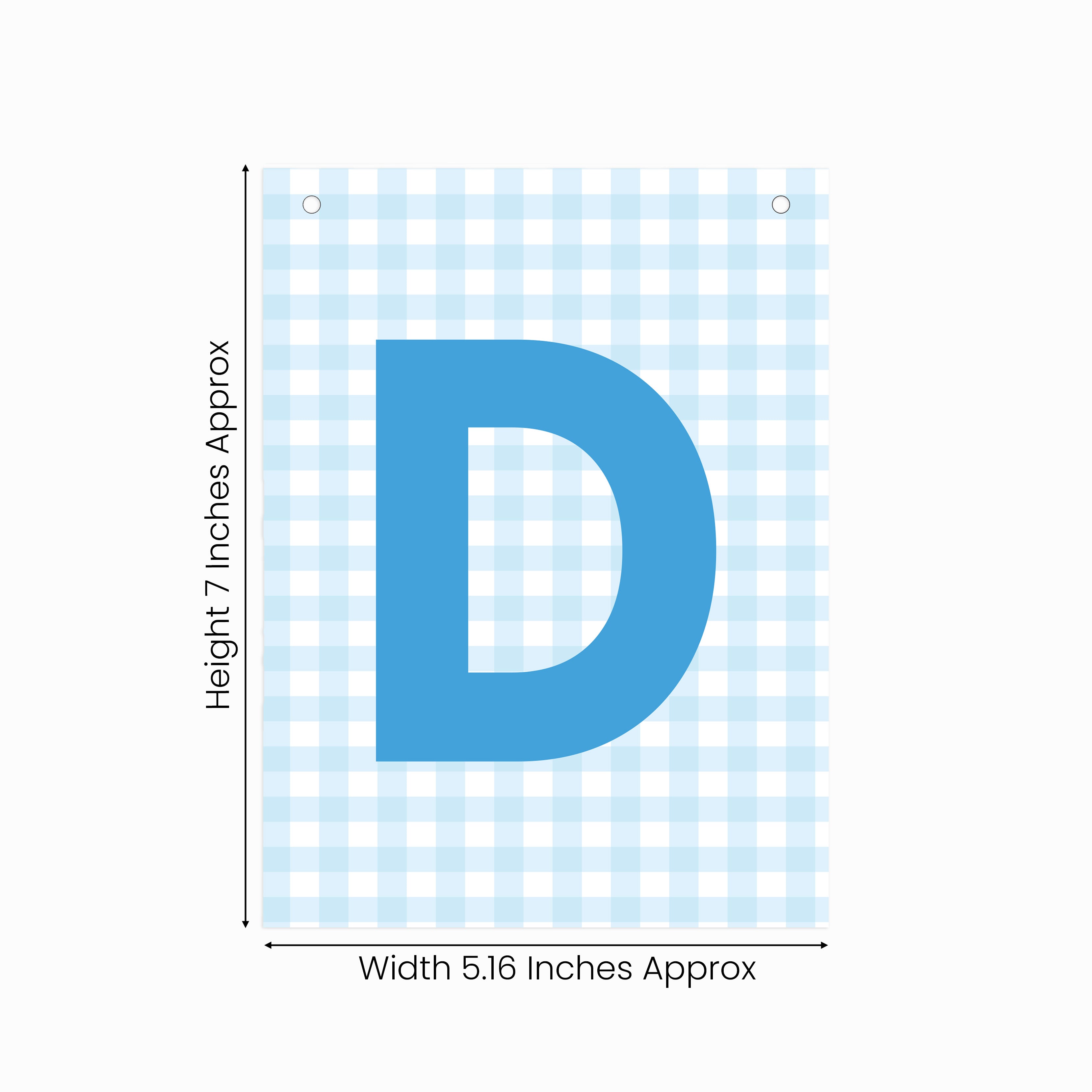 Make Your Own Banner Aqua Alphabet D Size 7 x 5.16inch 1pc IB
