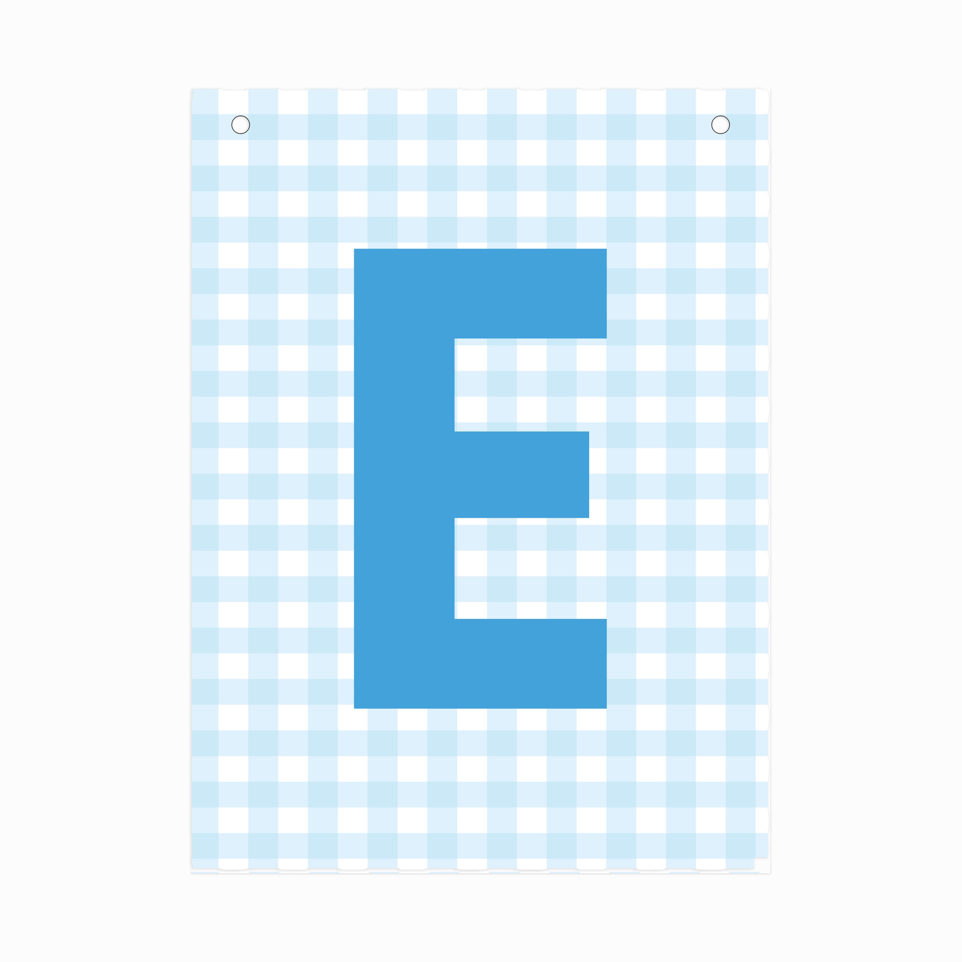 Make Your Own Banner Aqua Alphabet E Size 7 x 5.16inch 1pc IB
