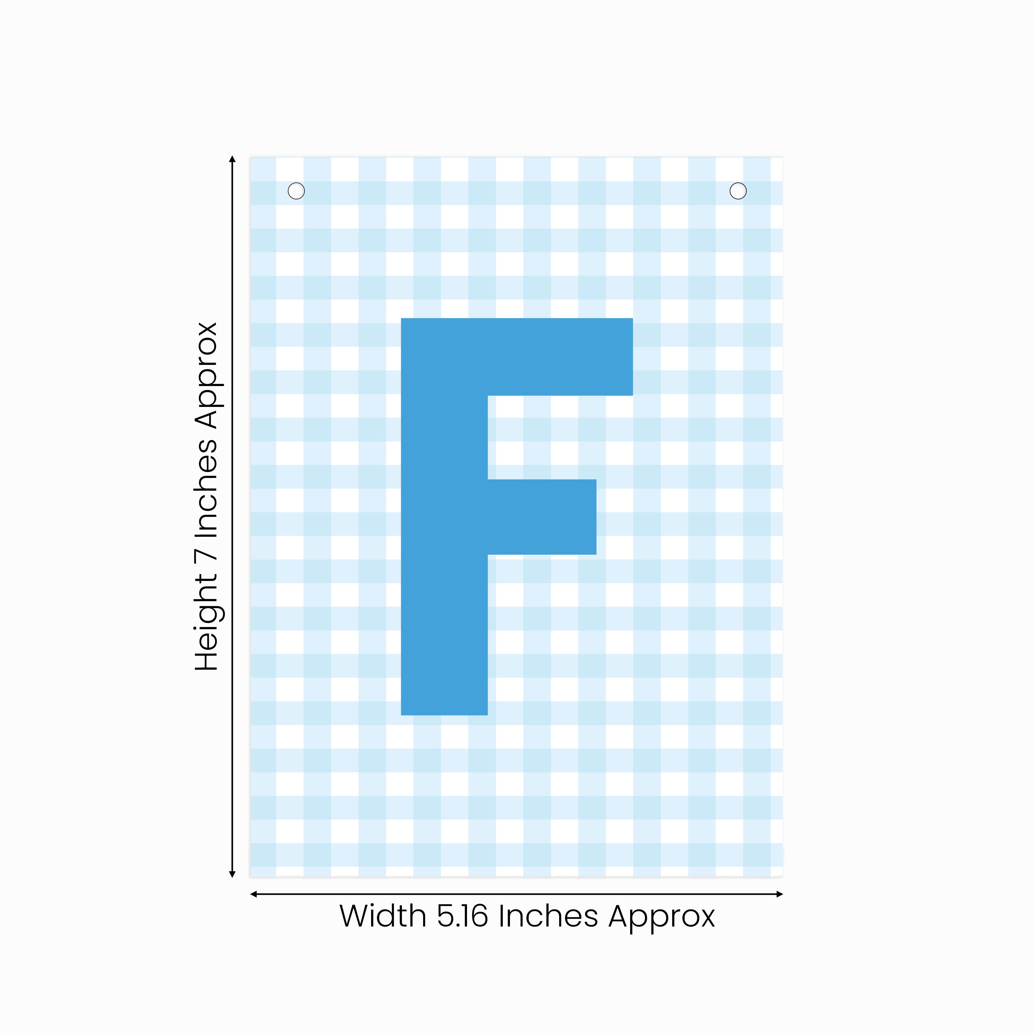 Make Your Own Banner Aqua Alphabet F Size 7 x 5.16inch 1pc IB