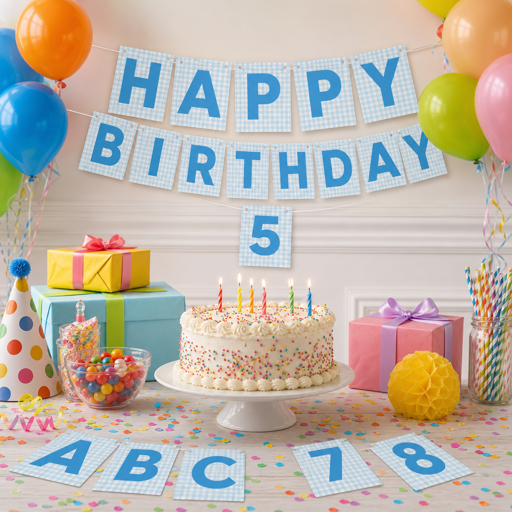 Make Your Own Banner Aqua Alphabet F Size 7 x 5.16inch 1pc IB