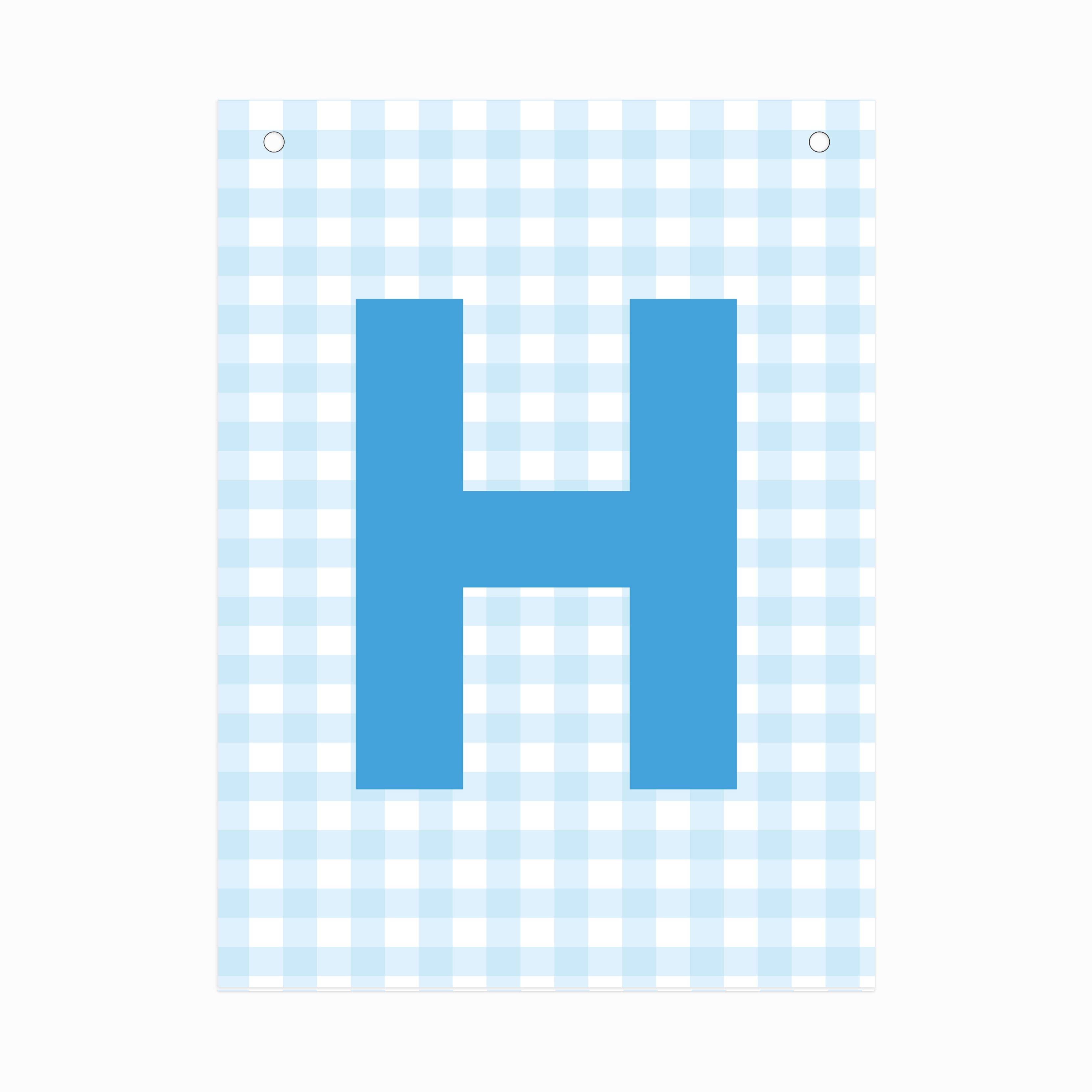 Make Your Own Banner Aqua Alphabet H size 7 x 5.16inch 1pc IB