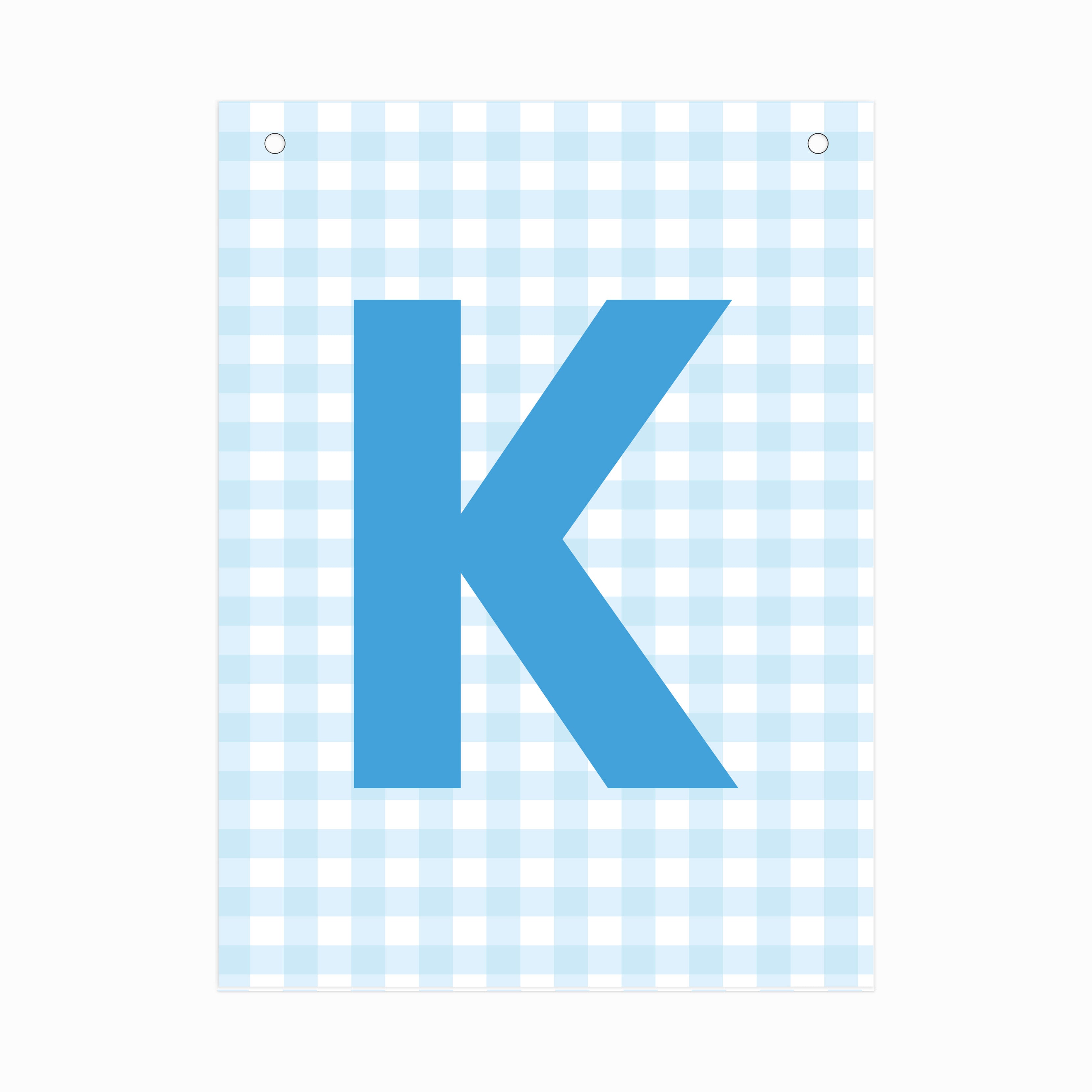 Make Your Own Banner Aqua Alphabet K size 7 x 5.16inch 1pc IB