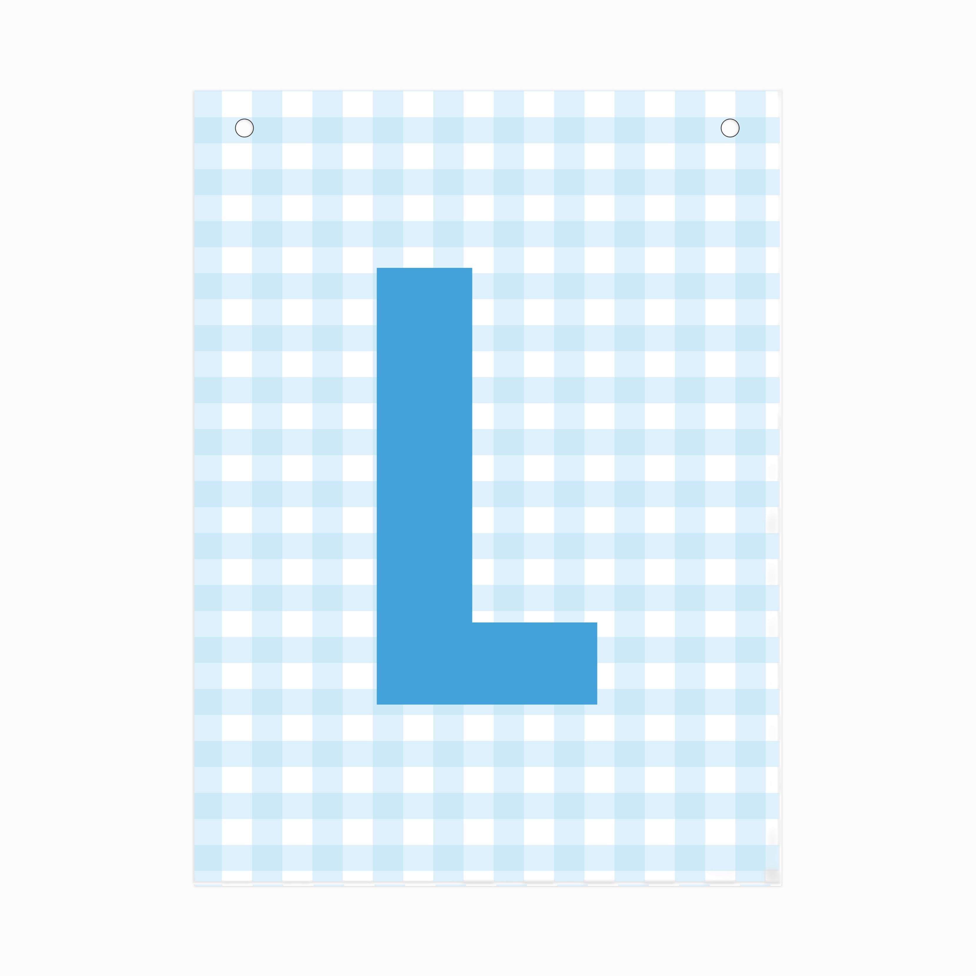 Make Your Own Banner Aqua Alphabet L size 7 x 5.16inch 1pc IB