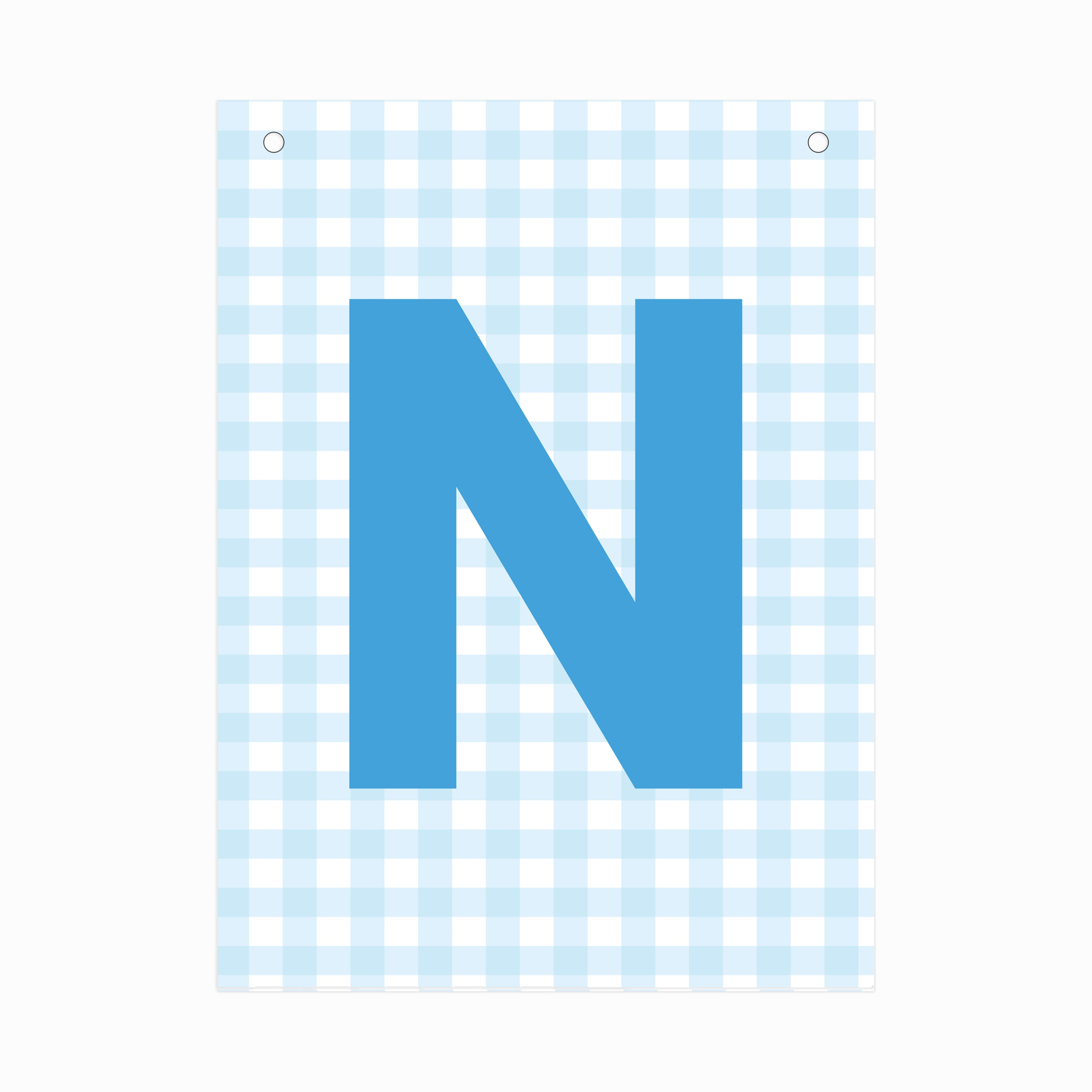 Make Your Own Banner Aqua Alphabet N size 7 x 5.16inch 1pc IB