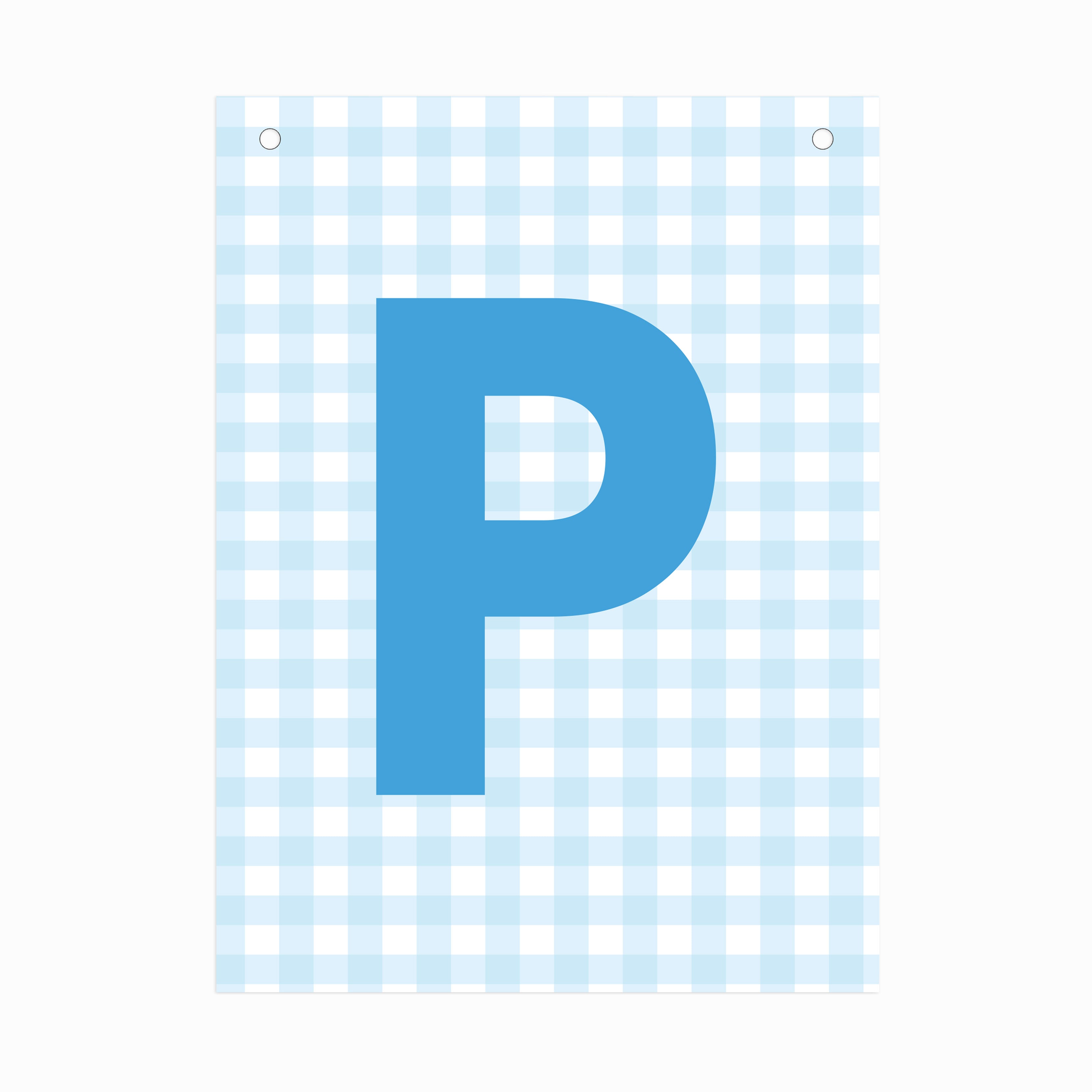 Make Your Own Banner Aqua Alphabet P size 7 x 5.16inch 1pc IB