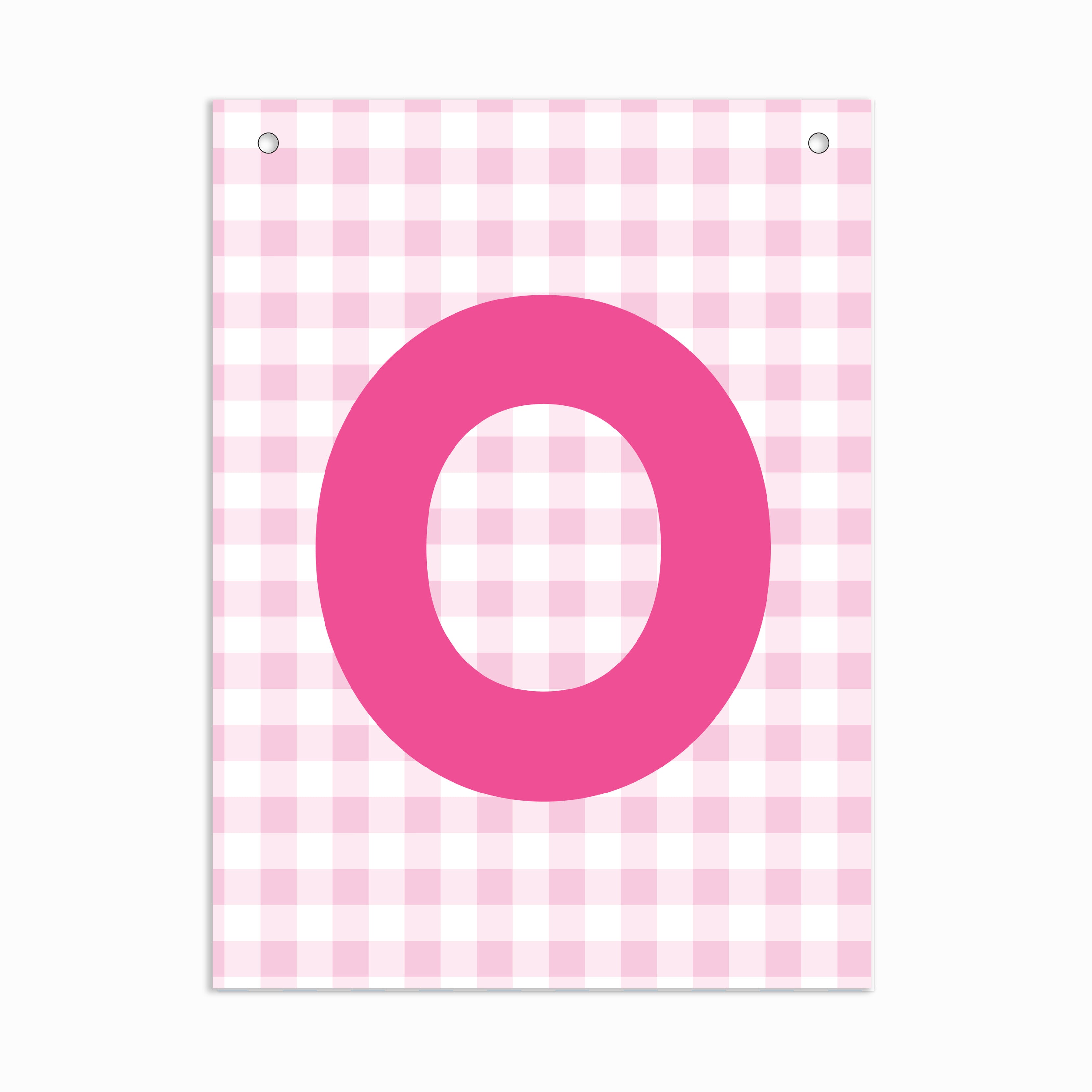 Make Your Own Banner Pink Alphabet O size 7 x 5.16inch 1pc IB