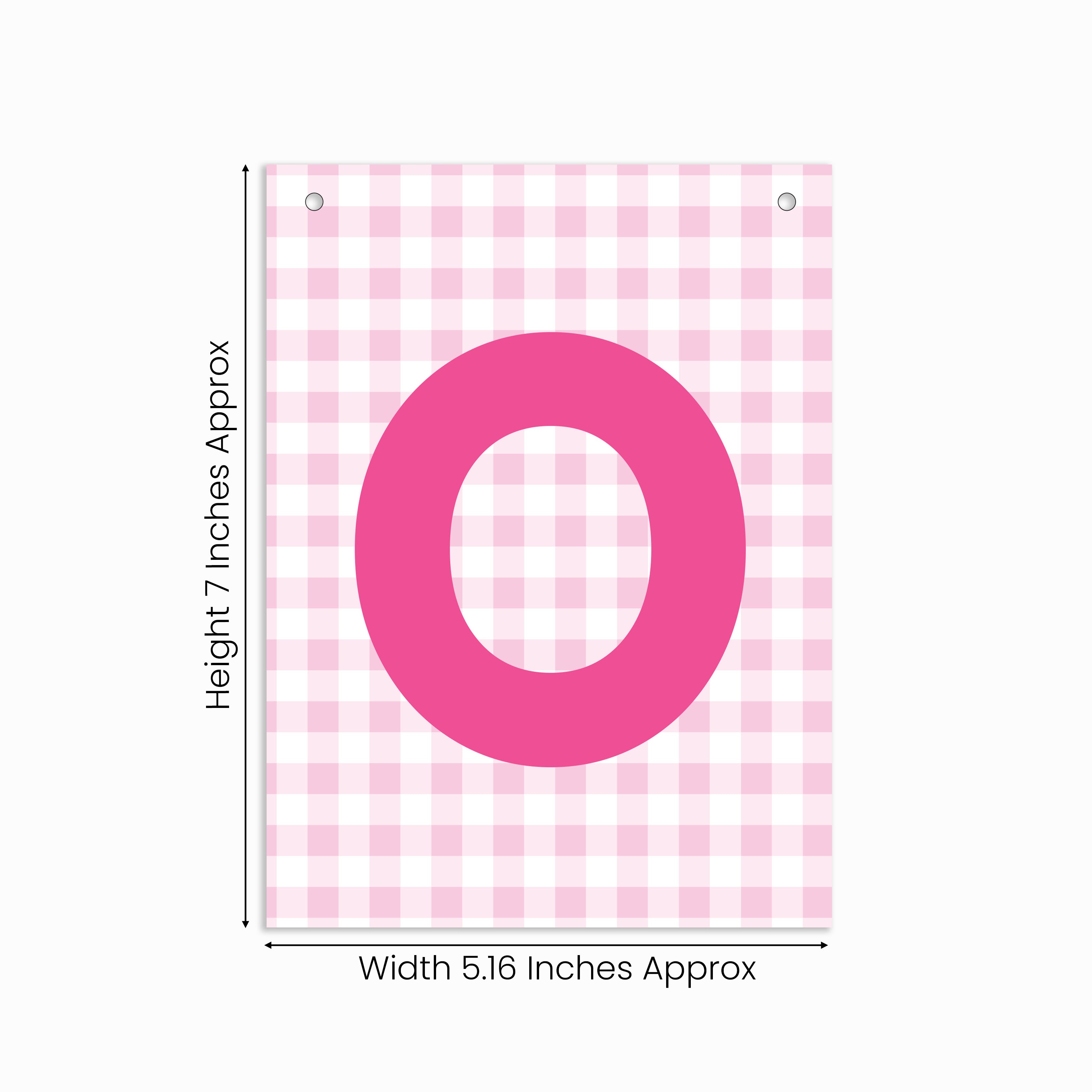 Make Your Own Banner Pink Alphabet O size 7 x 5.16inch 1pc IB
