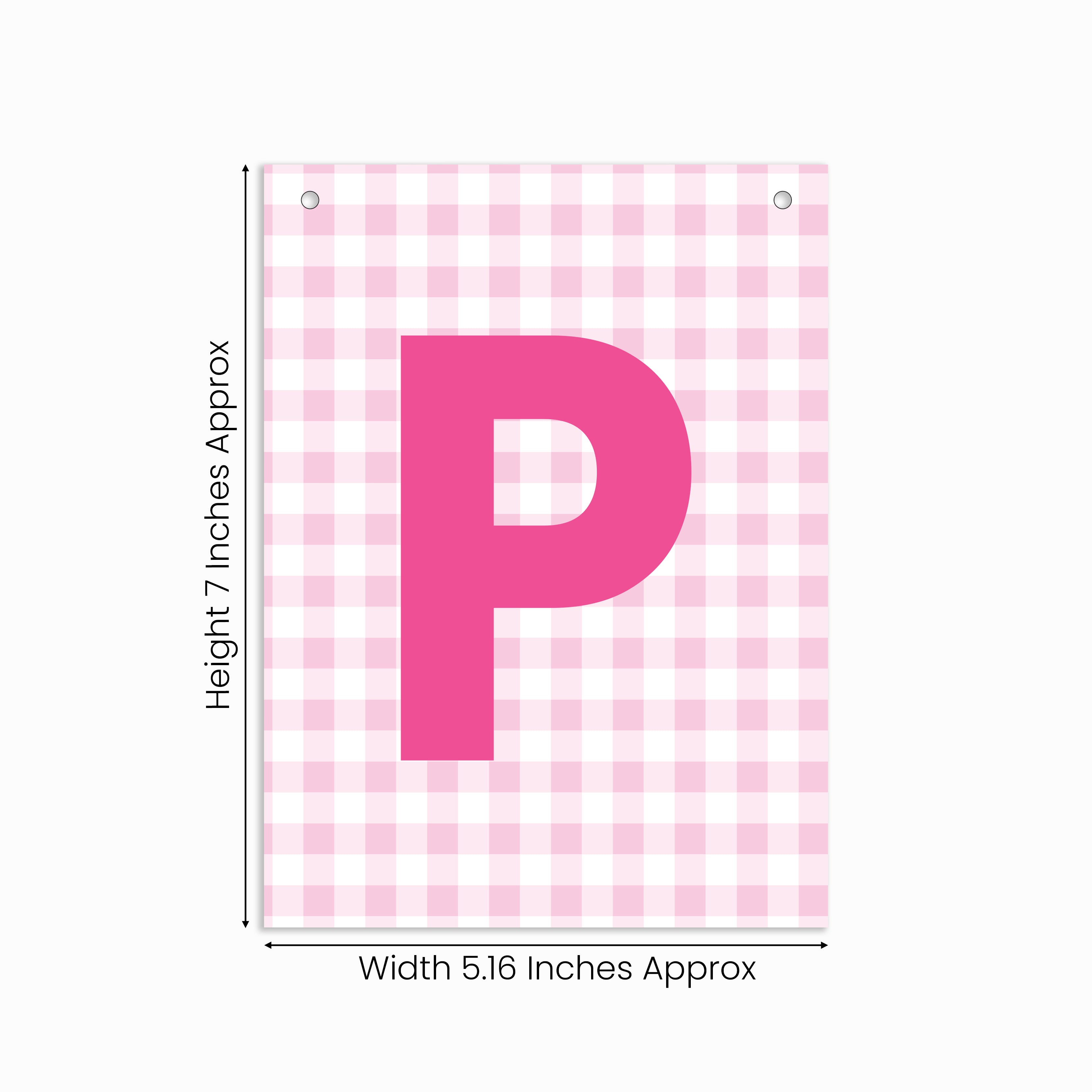 Make Your Own Banner Pink Alphabet P 7 x 5.16inch 1pc IB