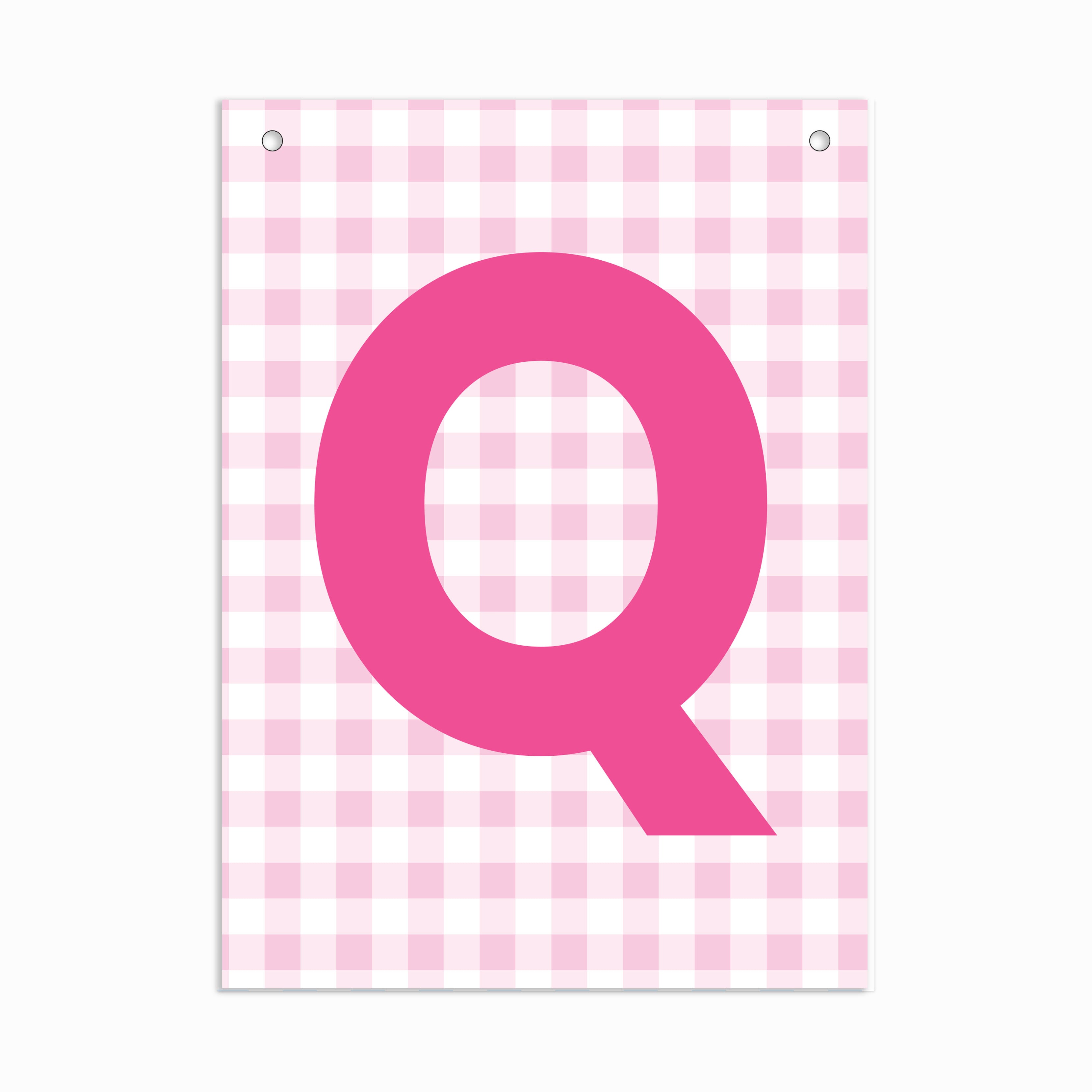 Make Your Own Banner Pink Alphabet Q 7 x 5.16inch 1pc IB