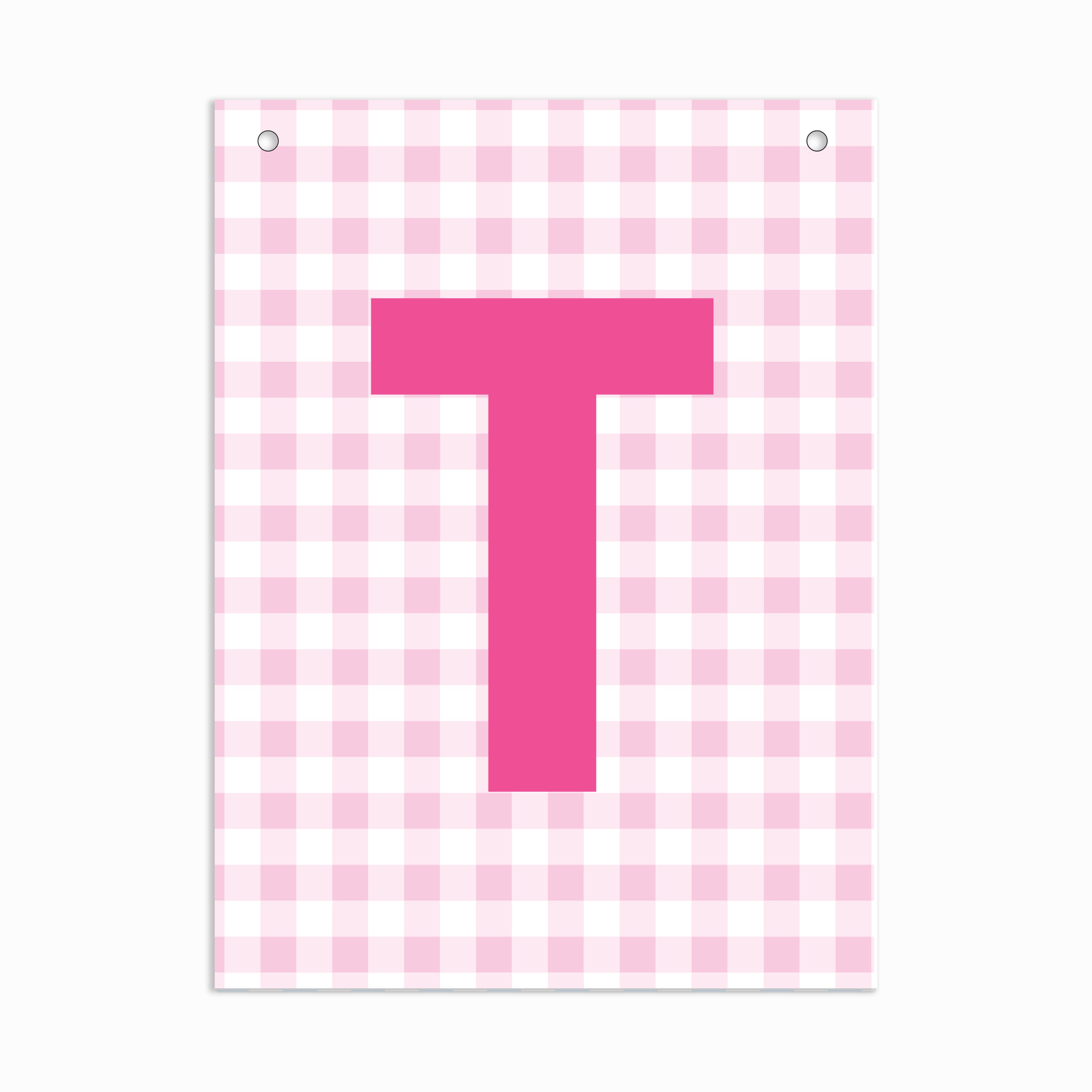 Make Your Own Banner Pink Alphabet T 7 x 5.16inch 1pc IB
