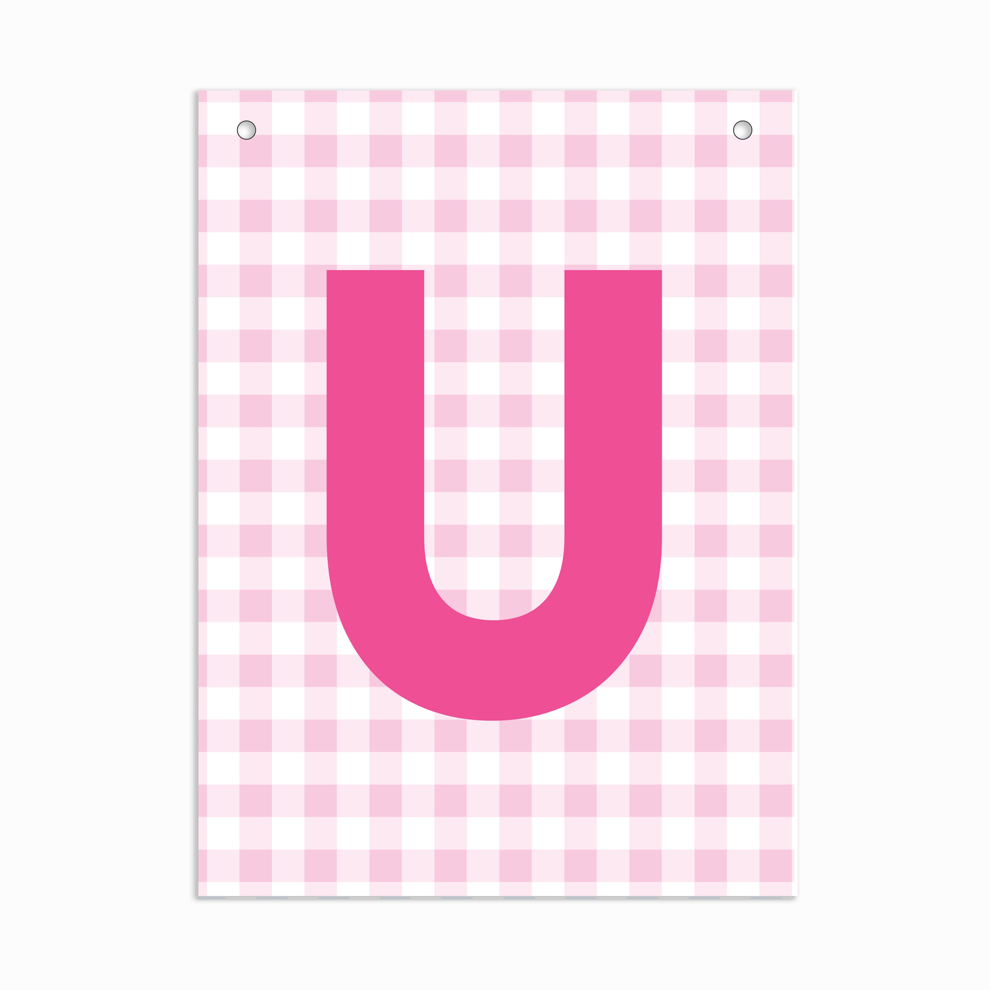 Make Your Own Banner Pink Alphabet U size 7 x 5.16inch 1pc IB