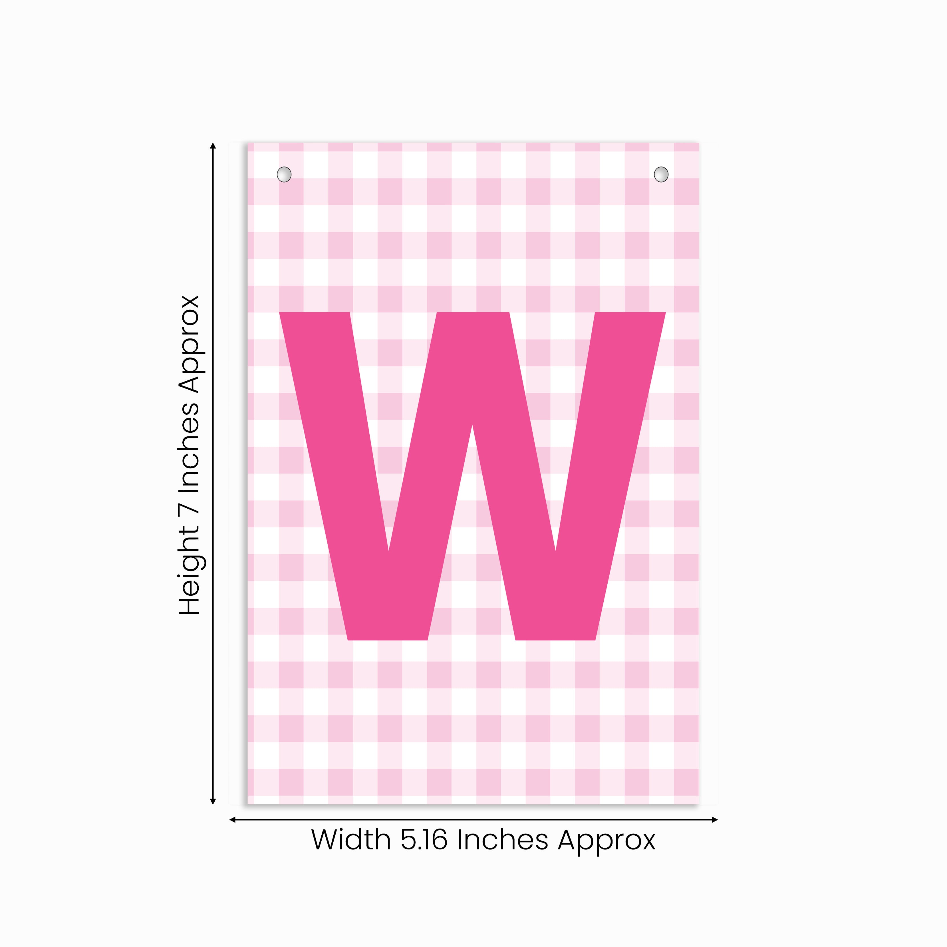 Make Your Own Banner Pink Alphabet W size 7 x 5.16inch 1pc IB
