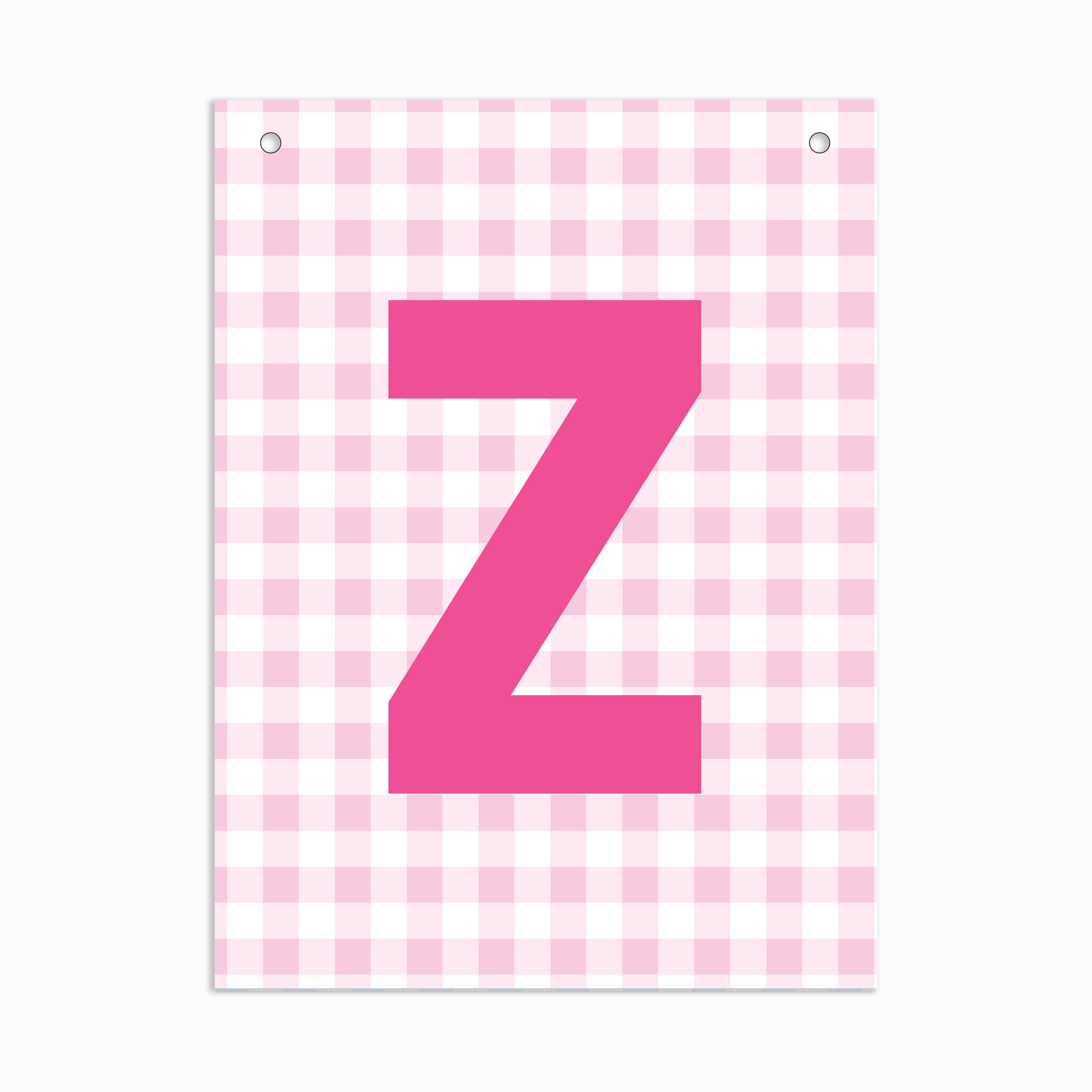 Make Your Own Banner Pink Alphabet Z 7 x 5.16inch 1pc IB