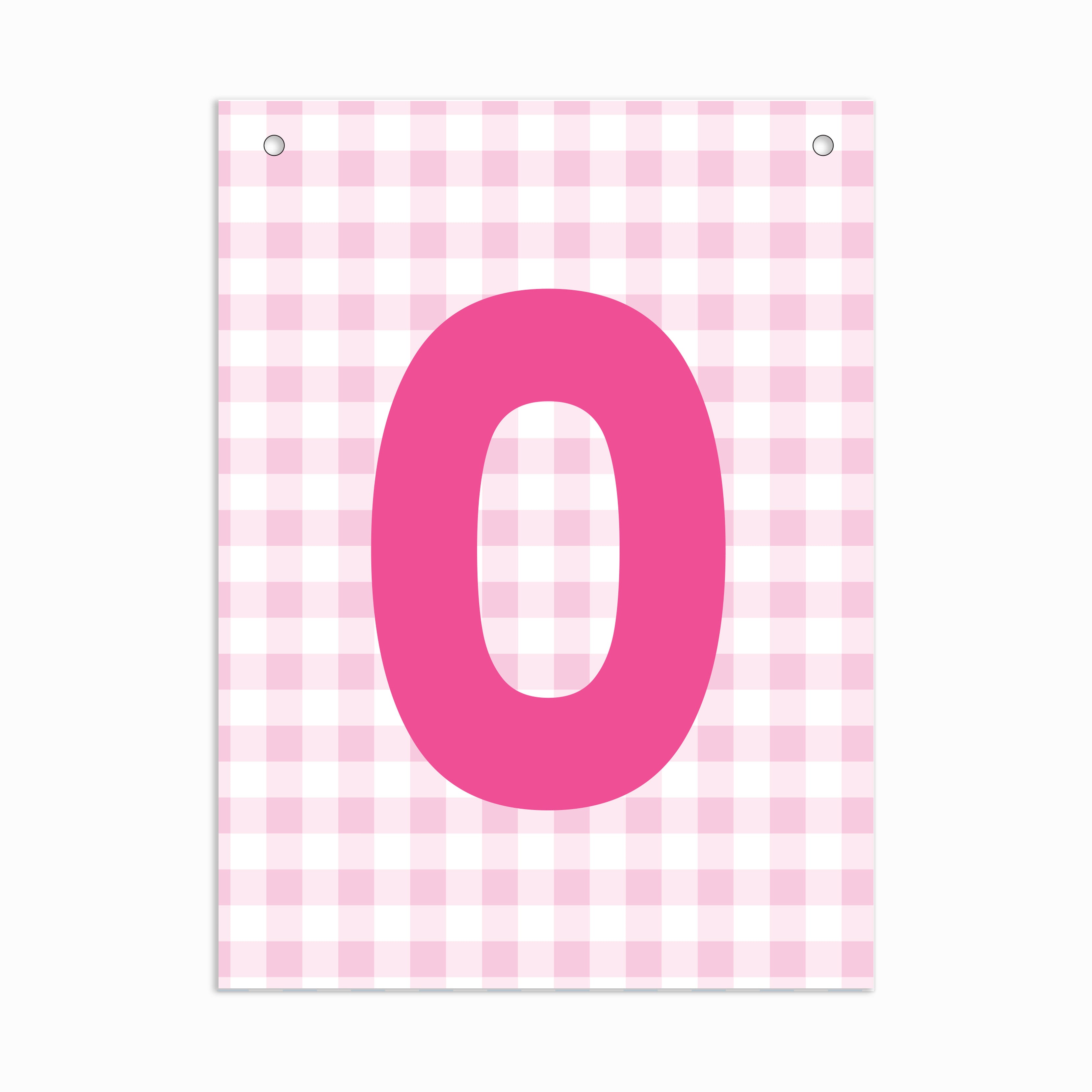Make Your Own Banner Pink Number 0 - 7 x 5.16inch 1pc IB