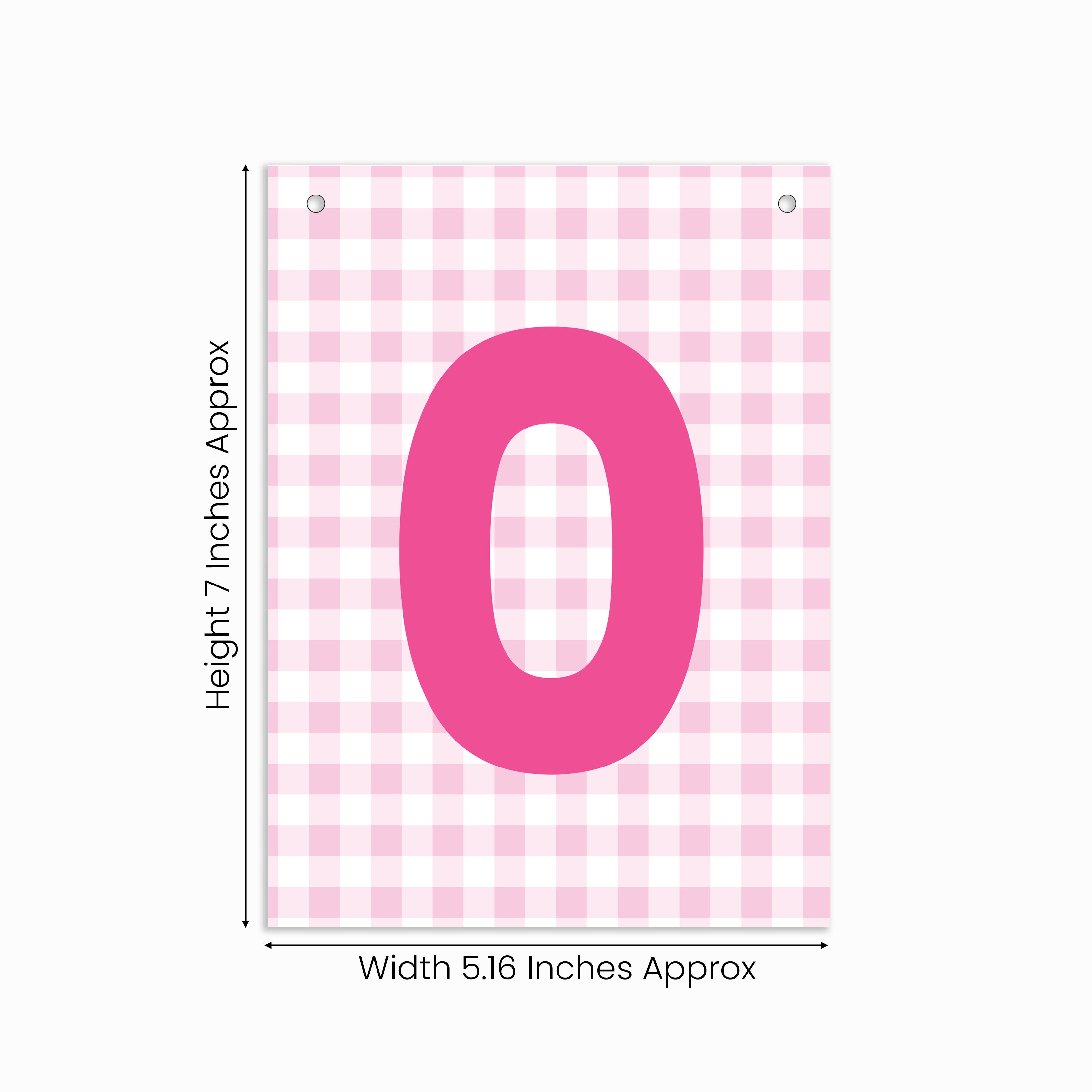 Make Your Own Banner Pink Number 0 - 7 x 5.16inch 1pc IB