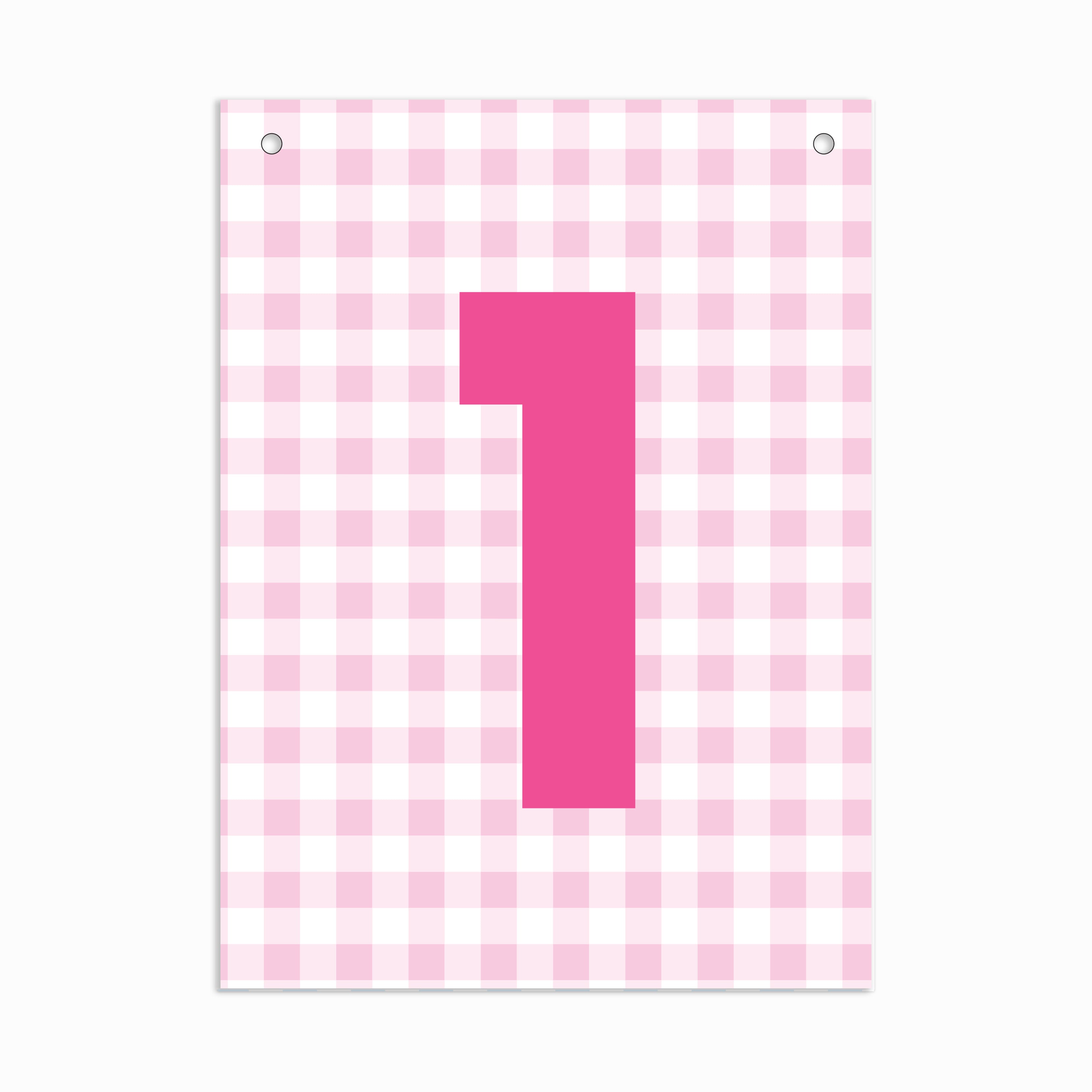 Make Your Own Banner Pink Number 1 size 7 x 5.16inch 1pc IB