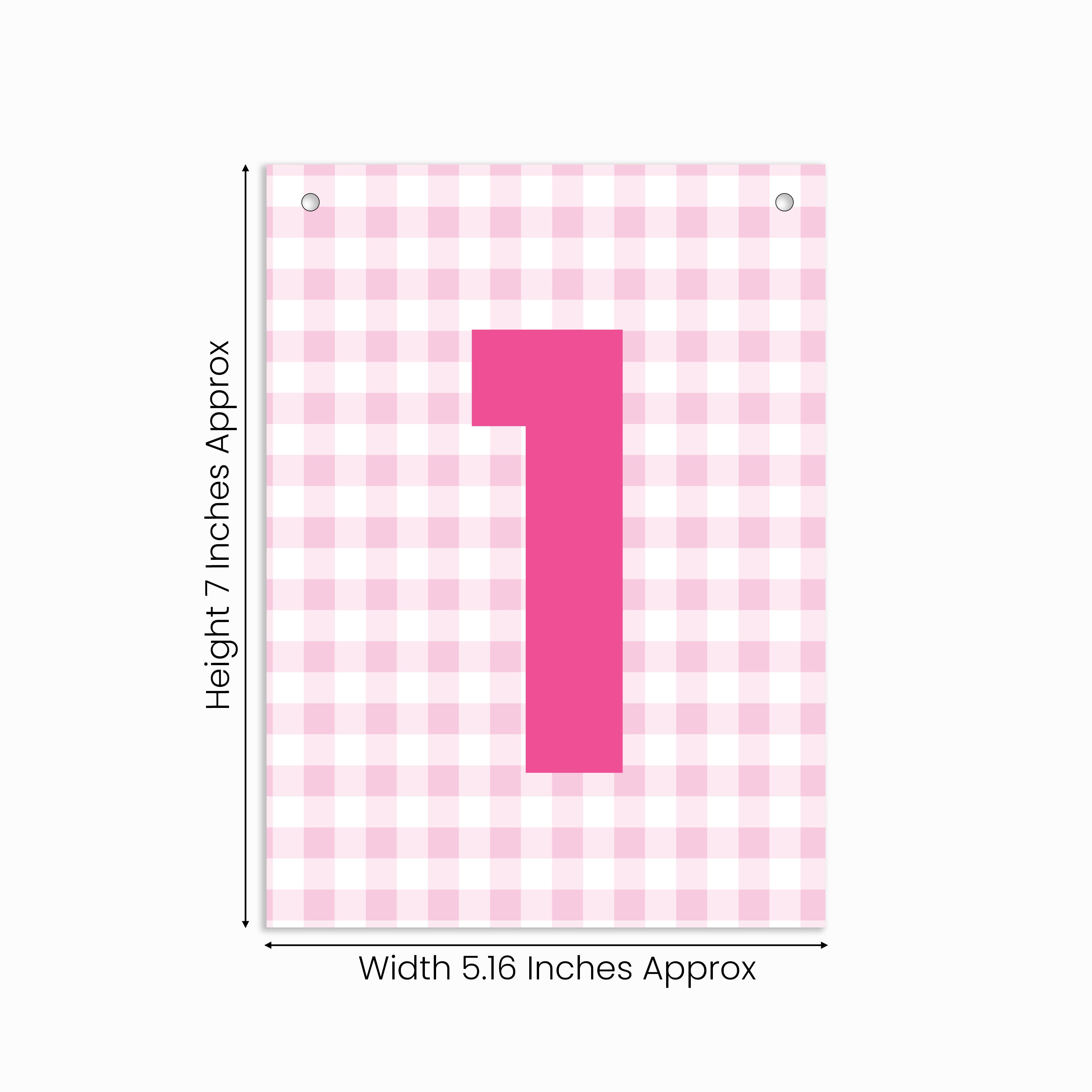 Make Your Own Banner Pink Number 1 size 7 x 5.16inch 1pc IB
