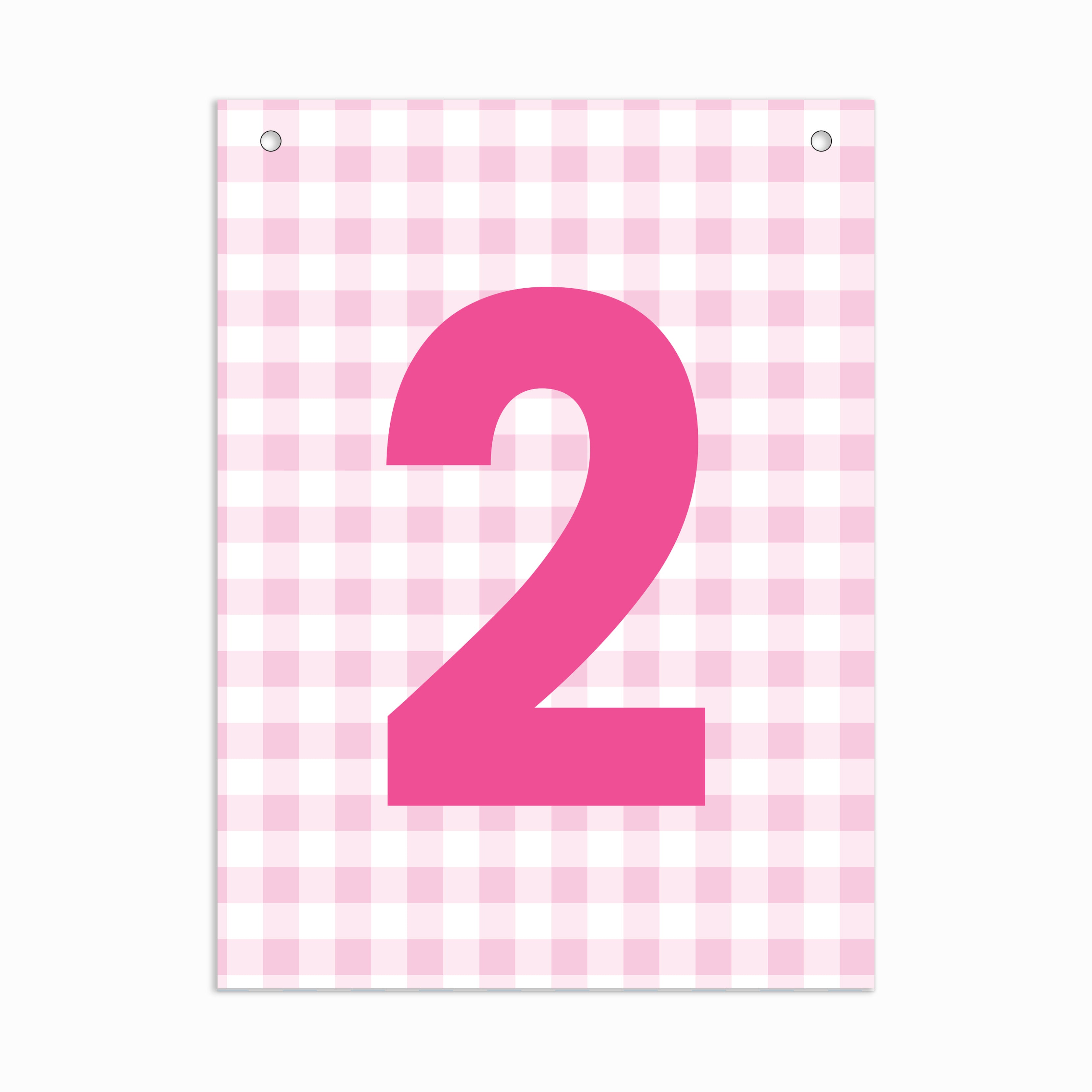 Make Your Own Banner Pink Number 2 size 7 x 5.16inch 1pc IB