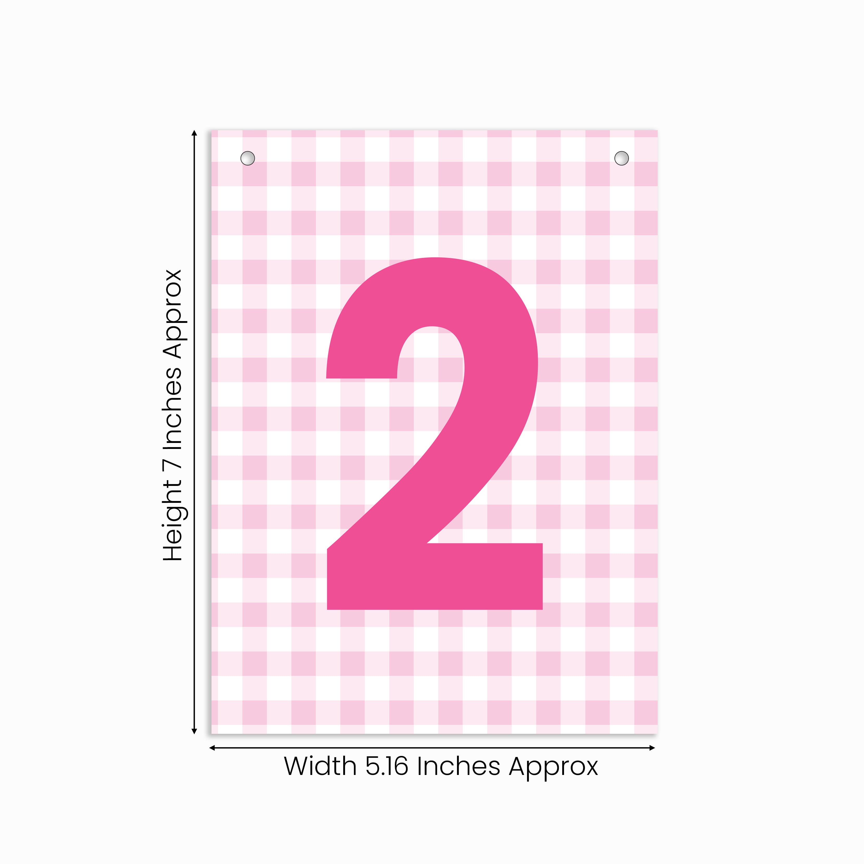 Make Your Own Banner Pink Number 2 size 7 x 5.16inch 1pc IB
