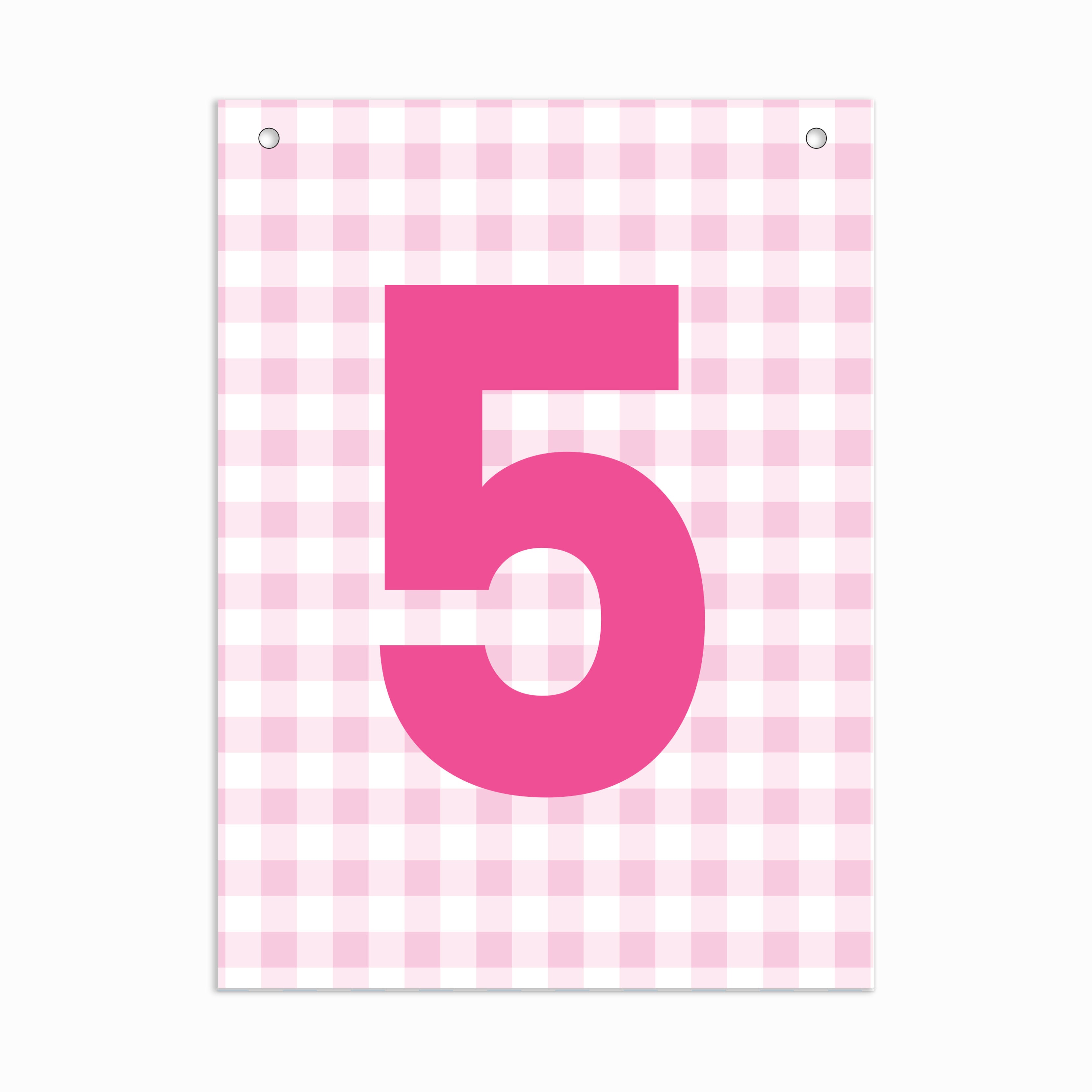 Make Your Own Banner Pink Number 5 size 7 x 5.16inch 1pc IB