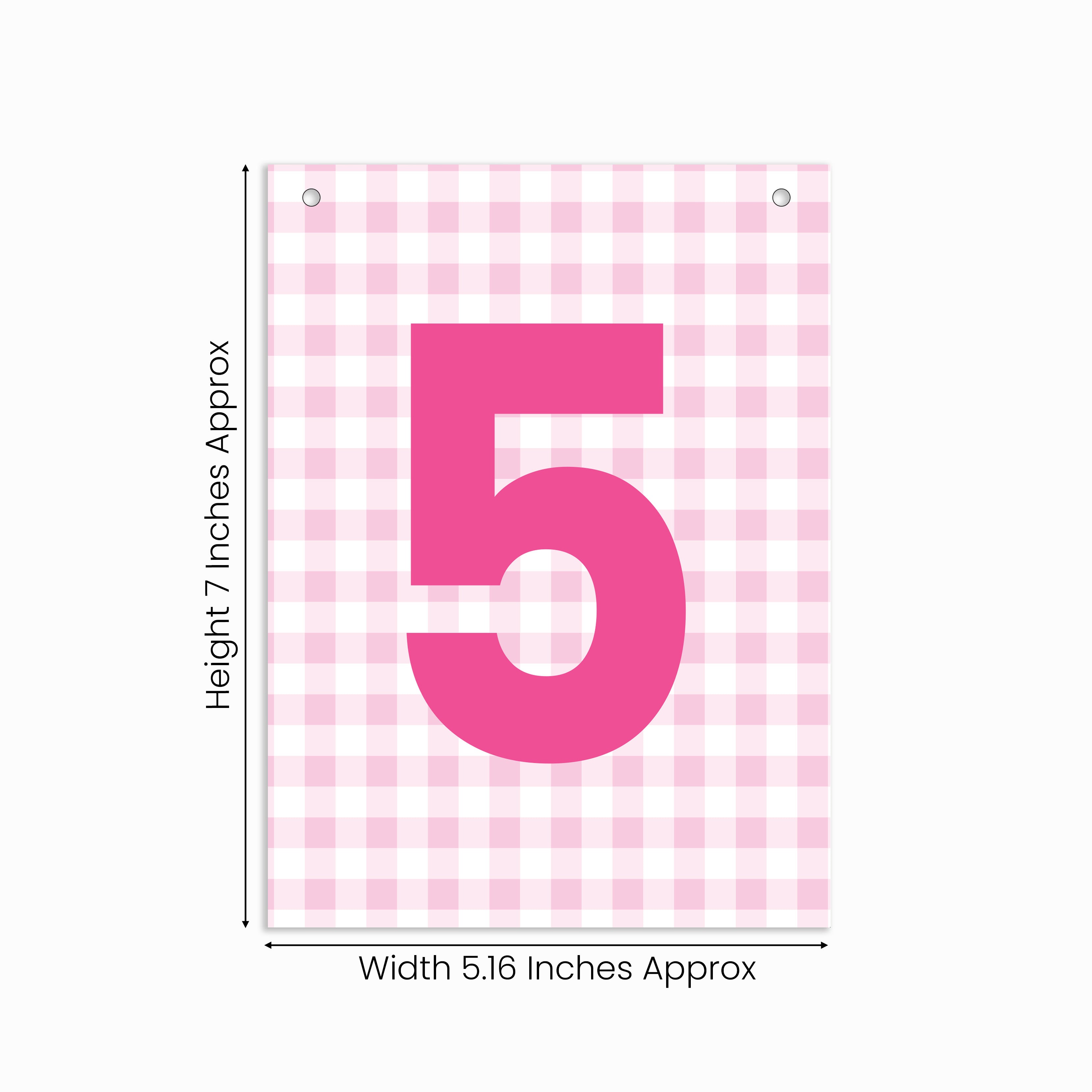 Make Your Own Banner Pink Number 5 size 7 x 5.16inch 1pc IB