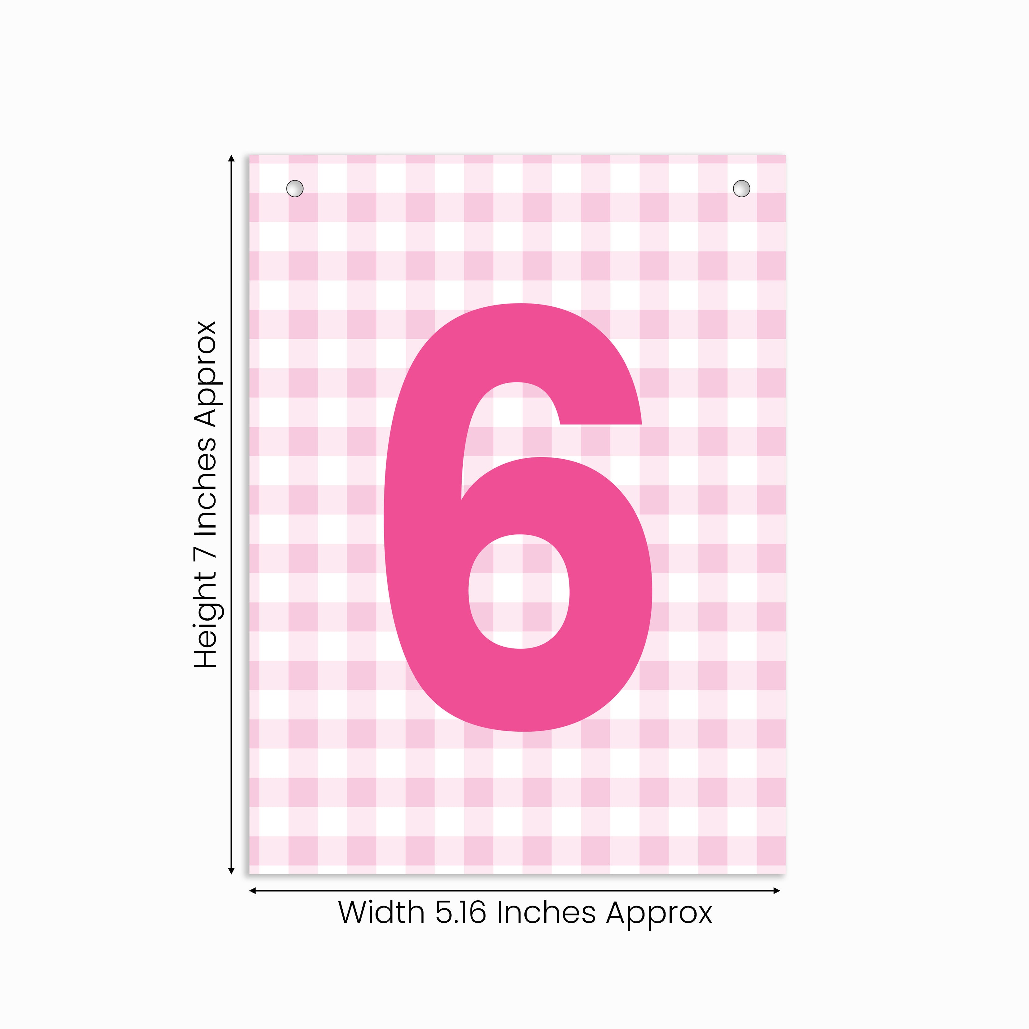 Make Your Own Banner Pink Number 6 size 7 x 5.16inch 1pc IB