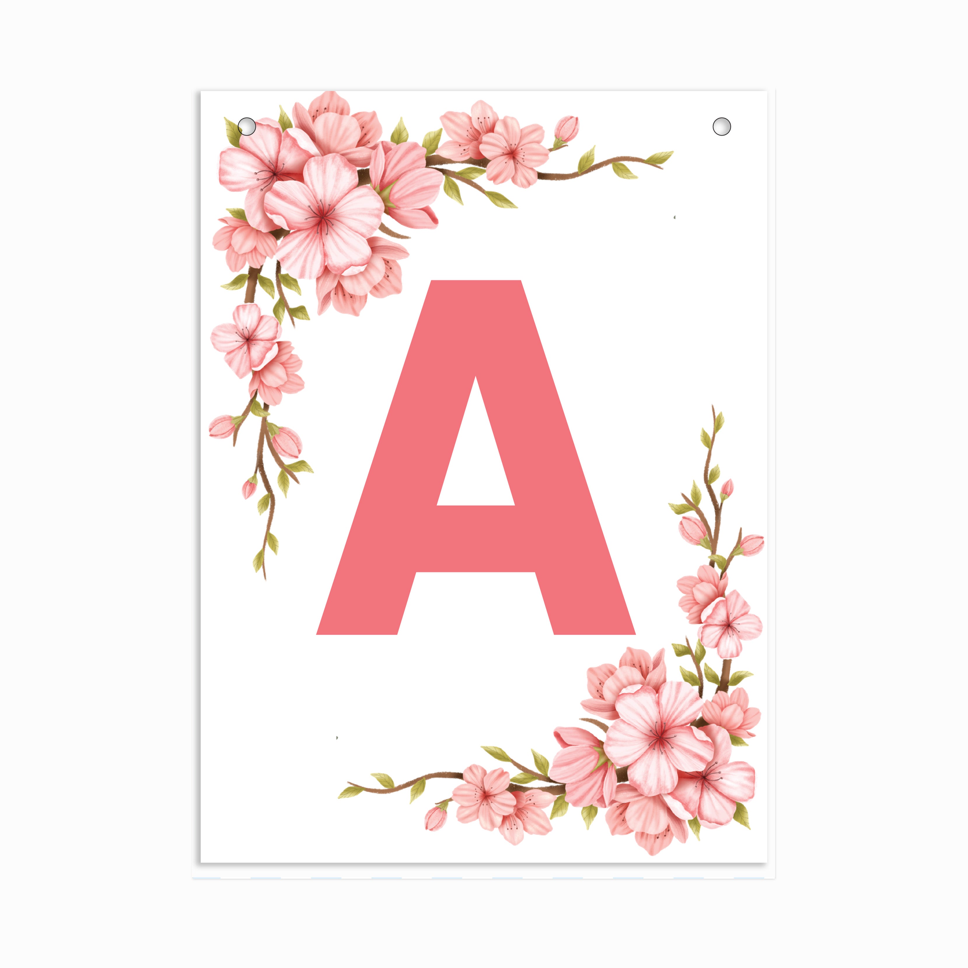 Make Your Own Banner Floral Alphabet A size 7 x 5.16inch 1pc IB