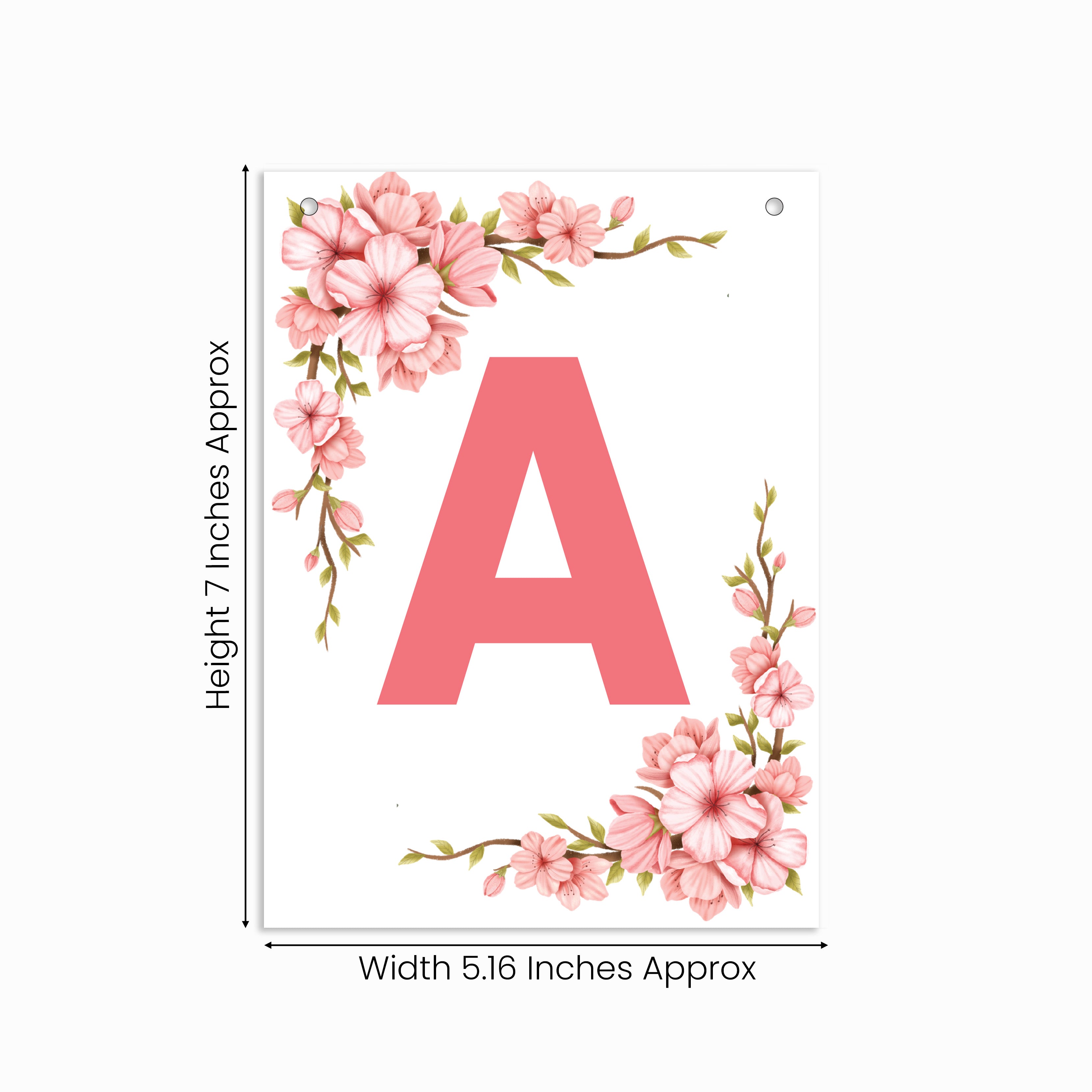 Make Your Own Banner Floral Alphabet A size 7 x 5.16inch 1pc IB