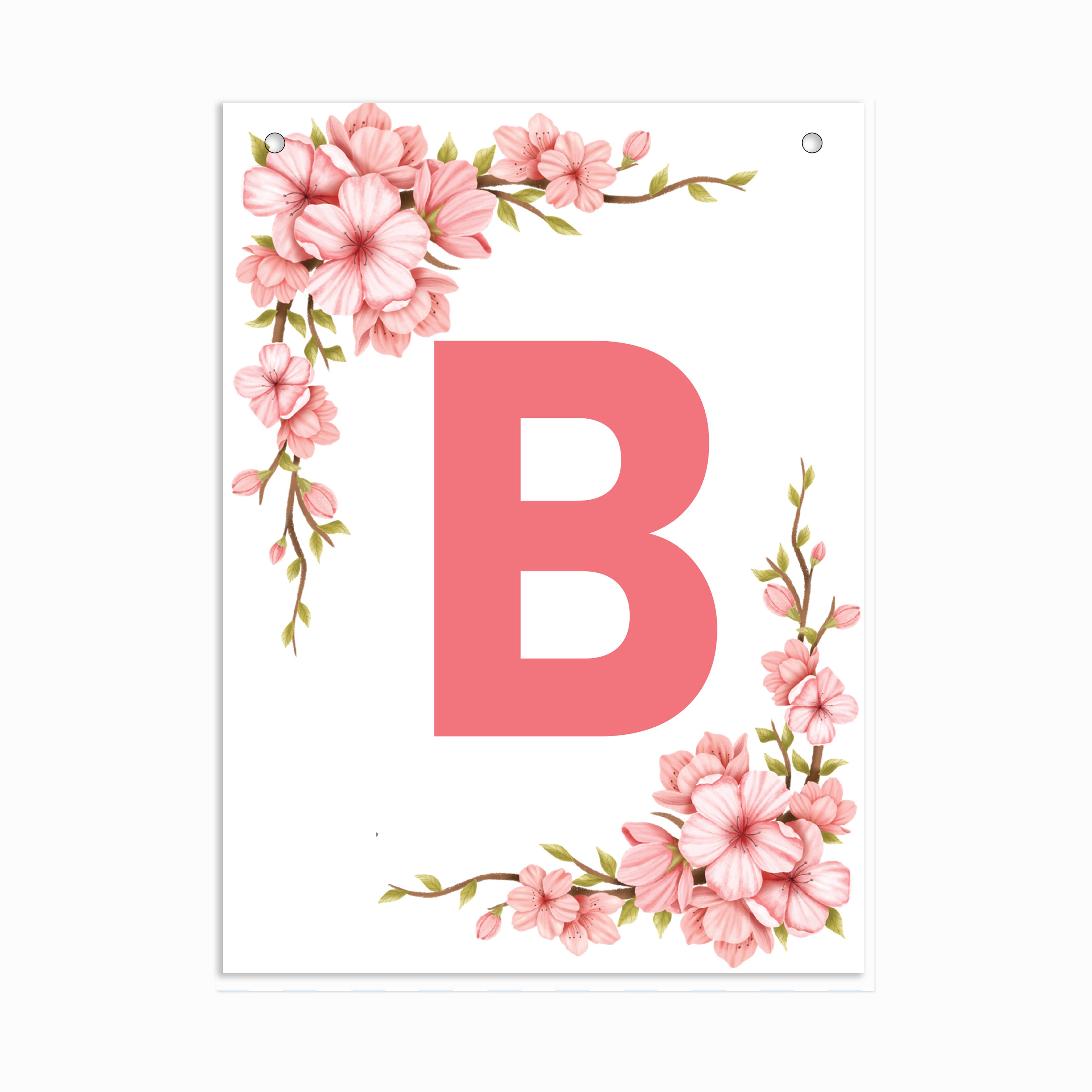 Make Your Own Banner Floral Alphabet B 7 x 5.16inch 1pc IB