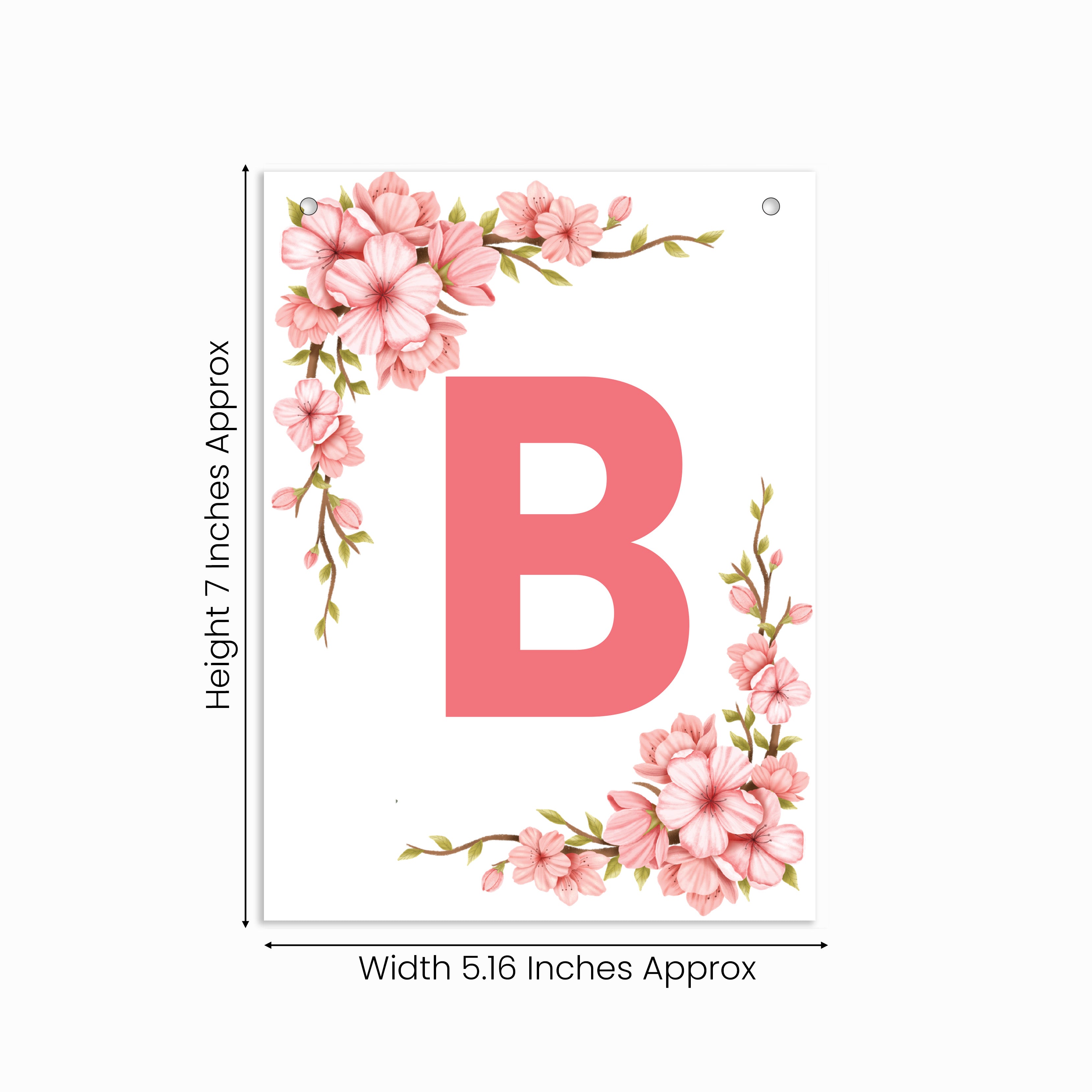 Make Your Own Banner Floral Alphabet B 7 x 5.16inch 1pc IB