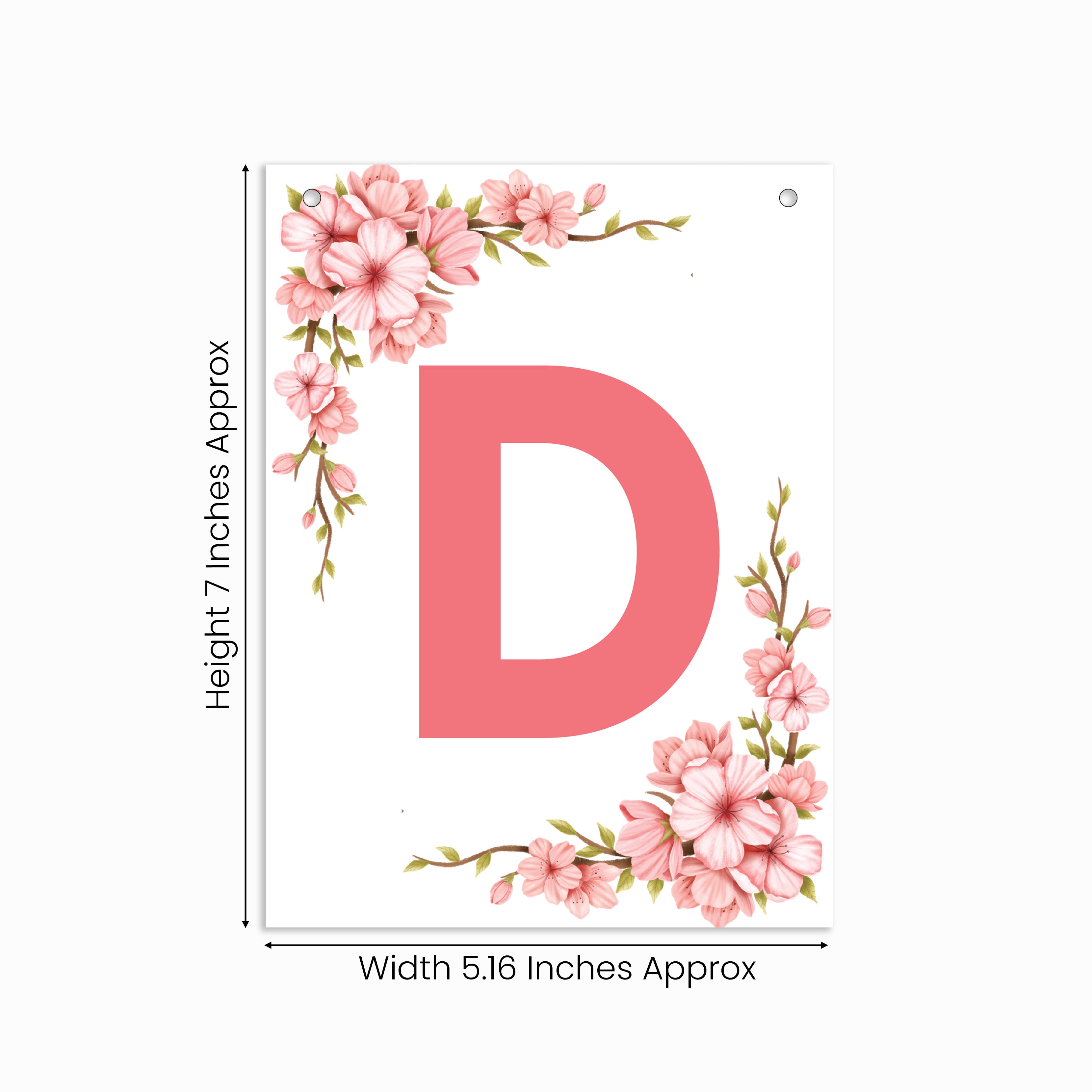 Make Your Own Banner Floral Alphabet D 7 x 5.16inch 1pc IB