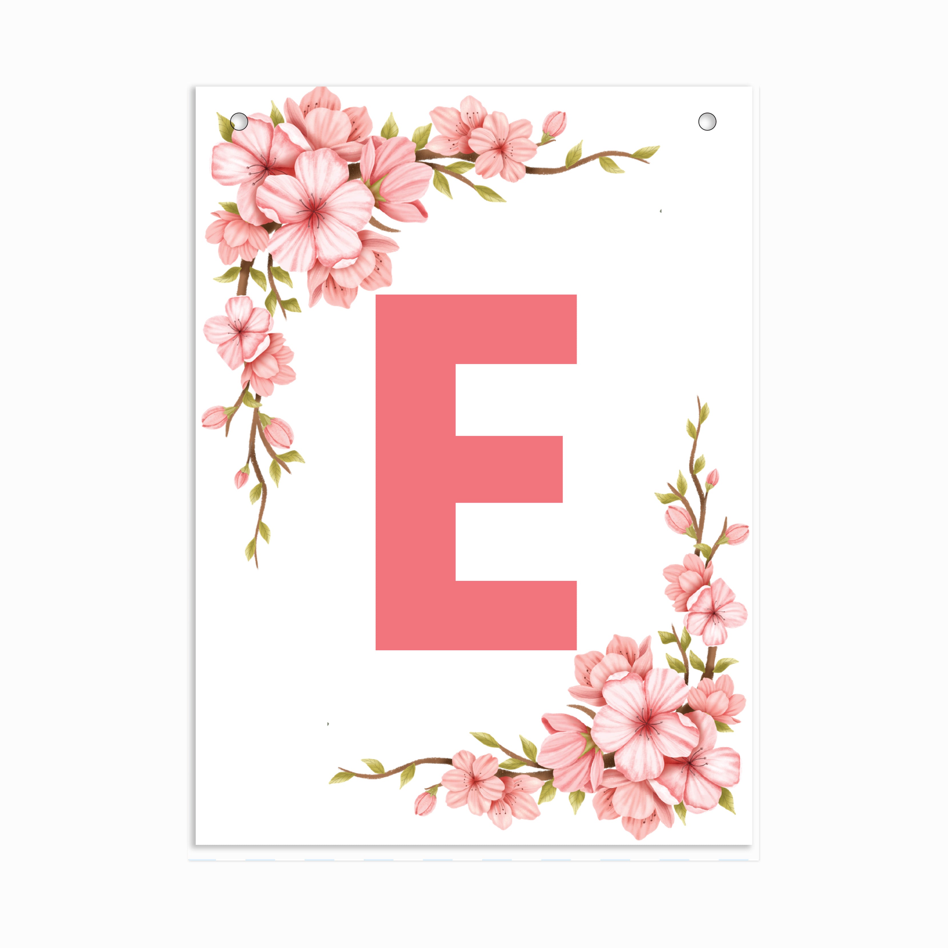 Make Your Own Banner Floral Alphabet E 7 x 5.16inch 1pc IB