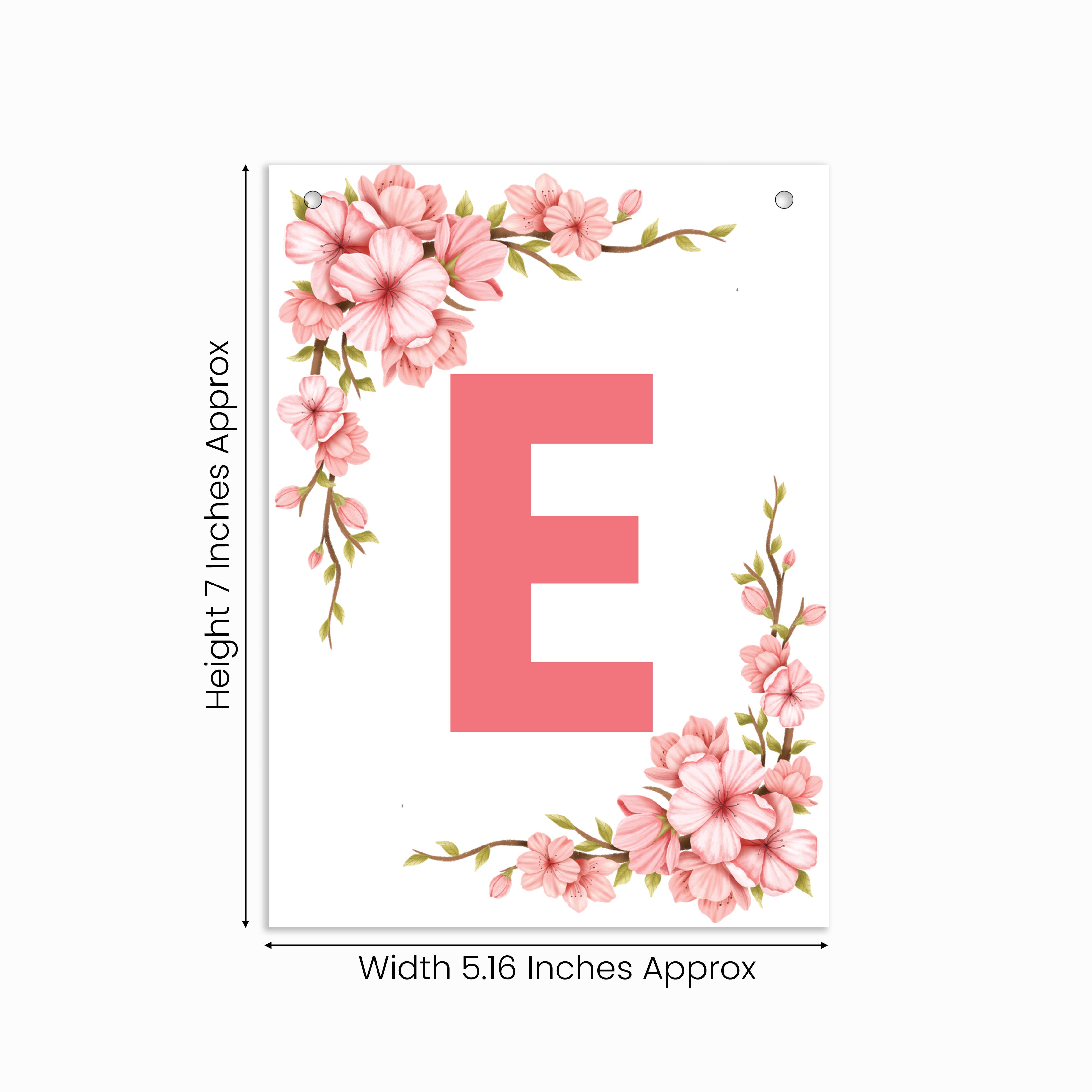 Make Your Own Banner Floral Alphabet E 7 x 5.16inch 1pc IB