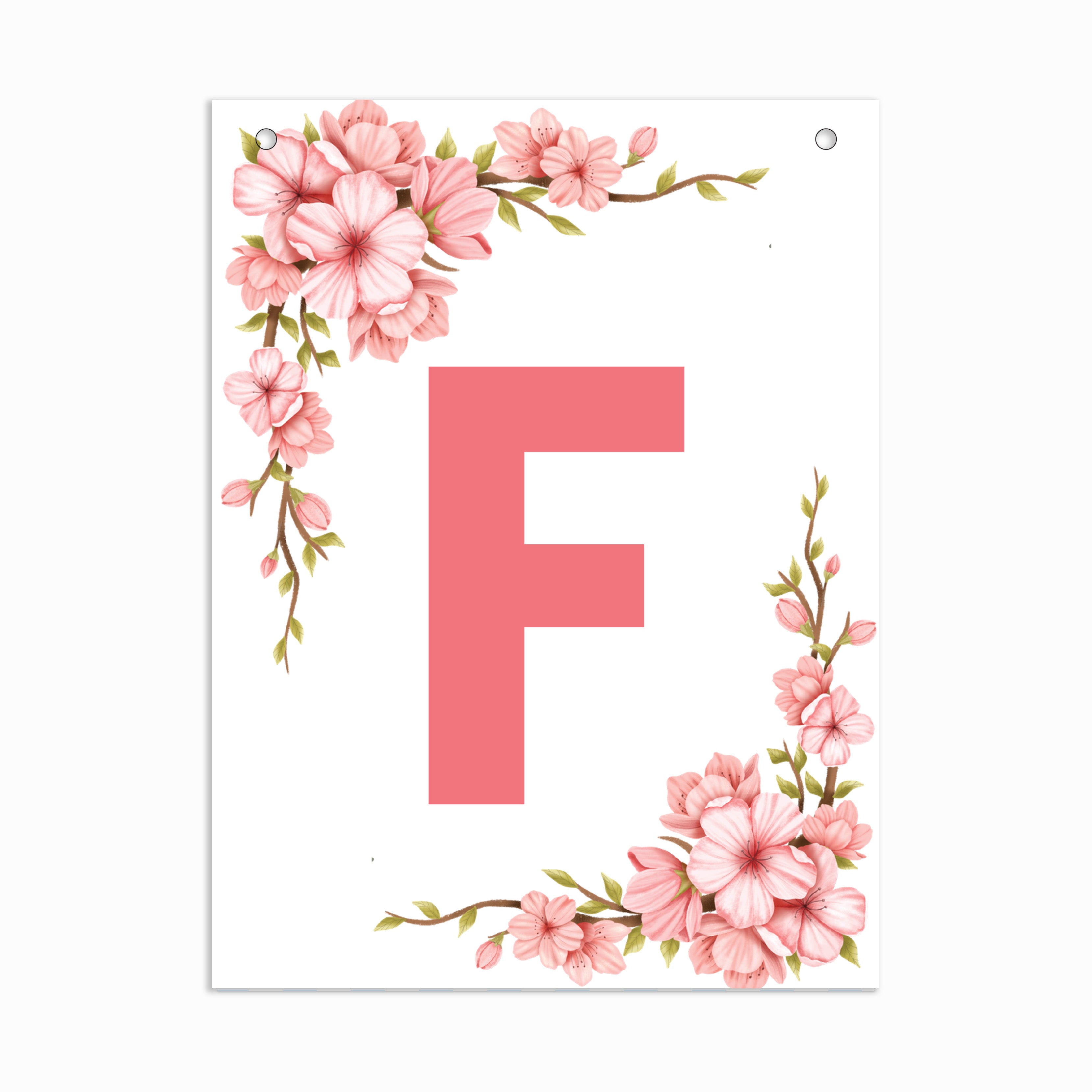 Make Your Own Banner Floral Alphabet F 7 x 5.16inch 1pc IB