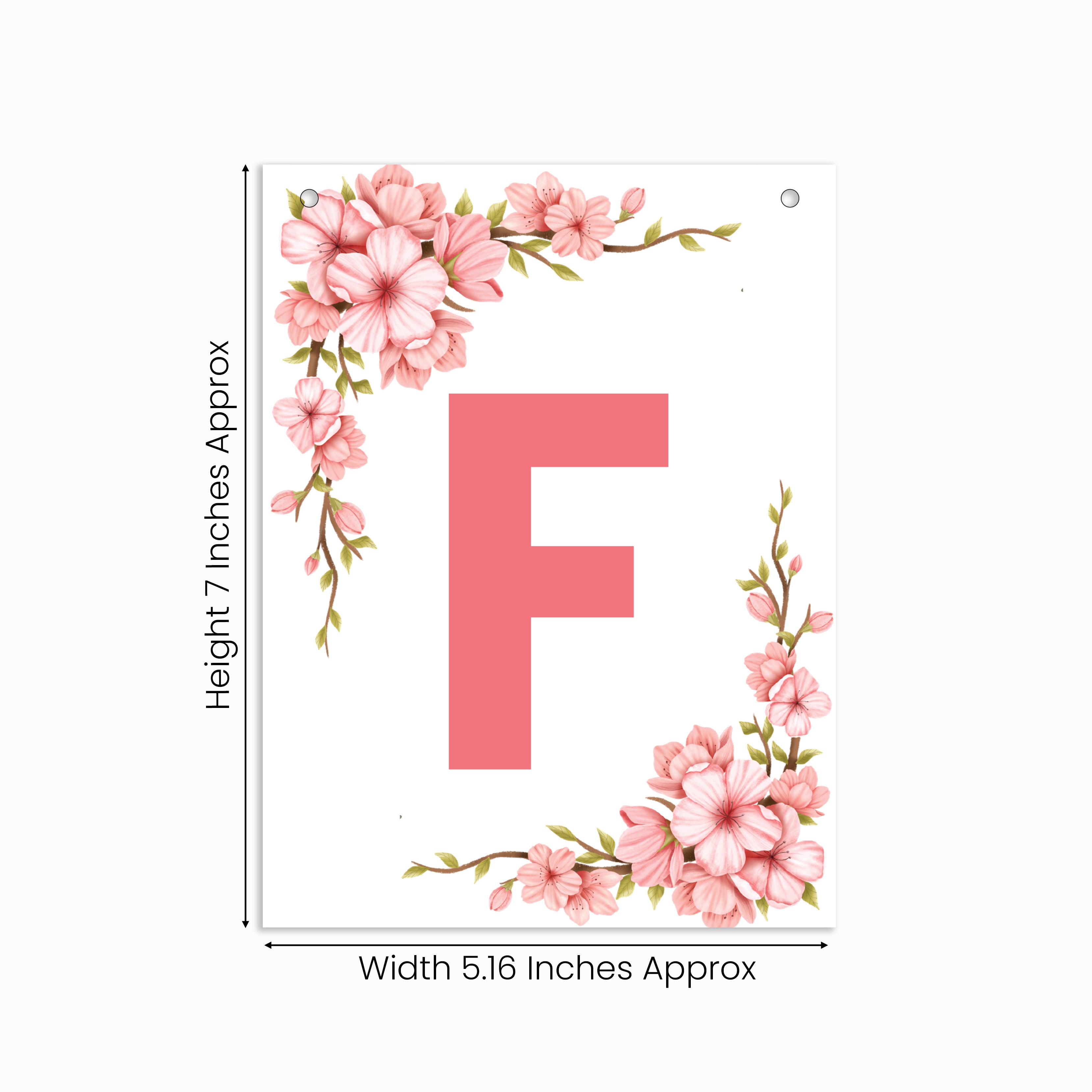 Make Your Own Banner Floral Alphabet F 7 x 5.16inch 1pc IB