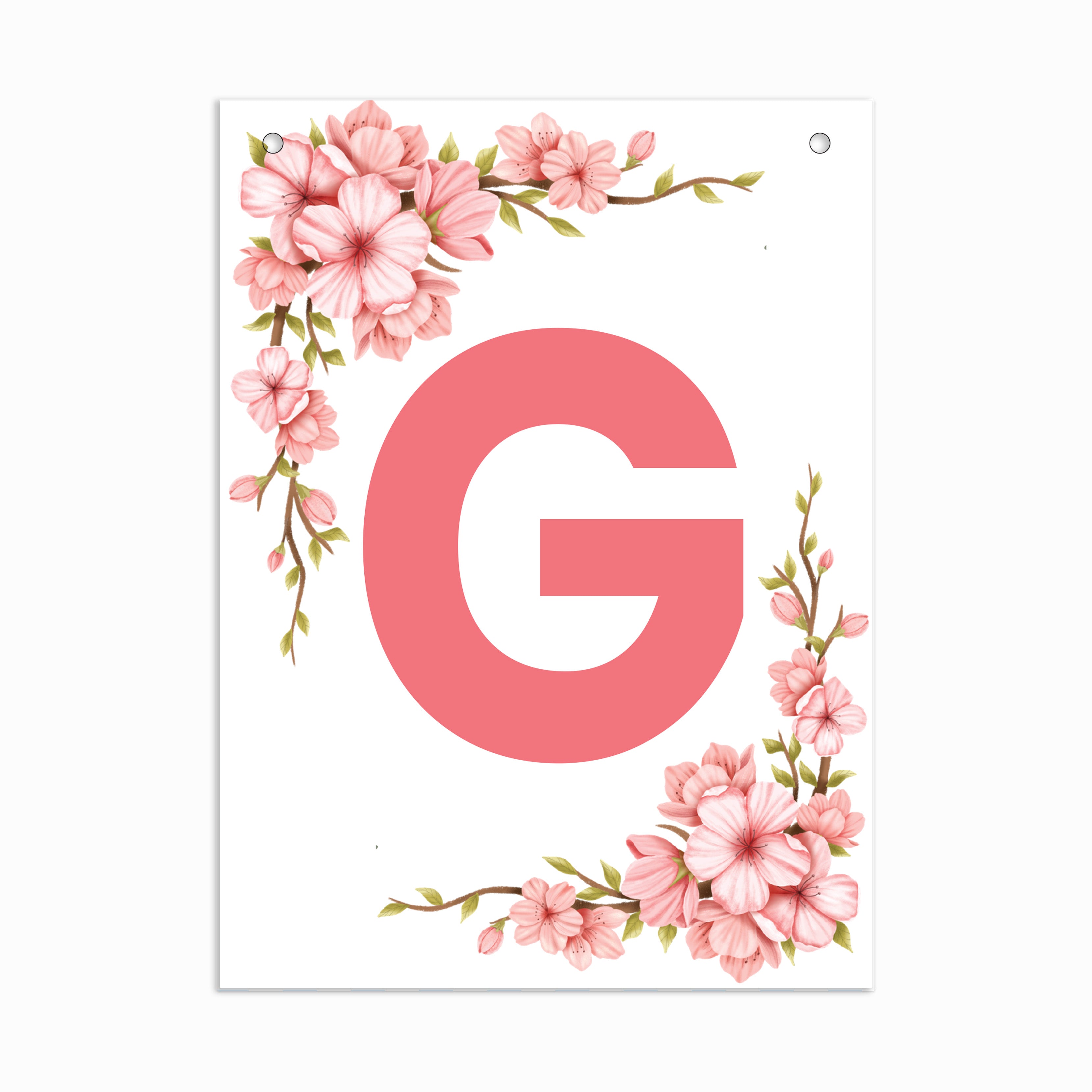 Make Your Own Banner Floral Alphabet G 7 x 5.16inch 1pc IB