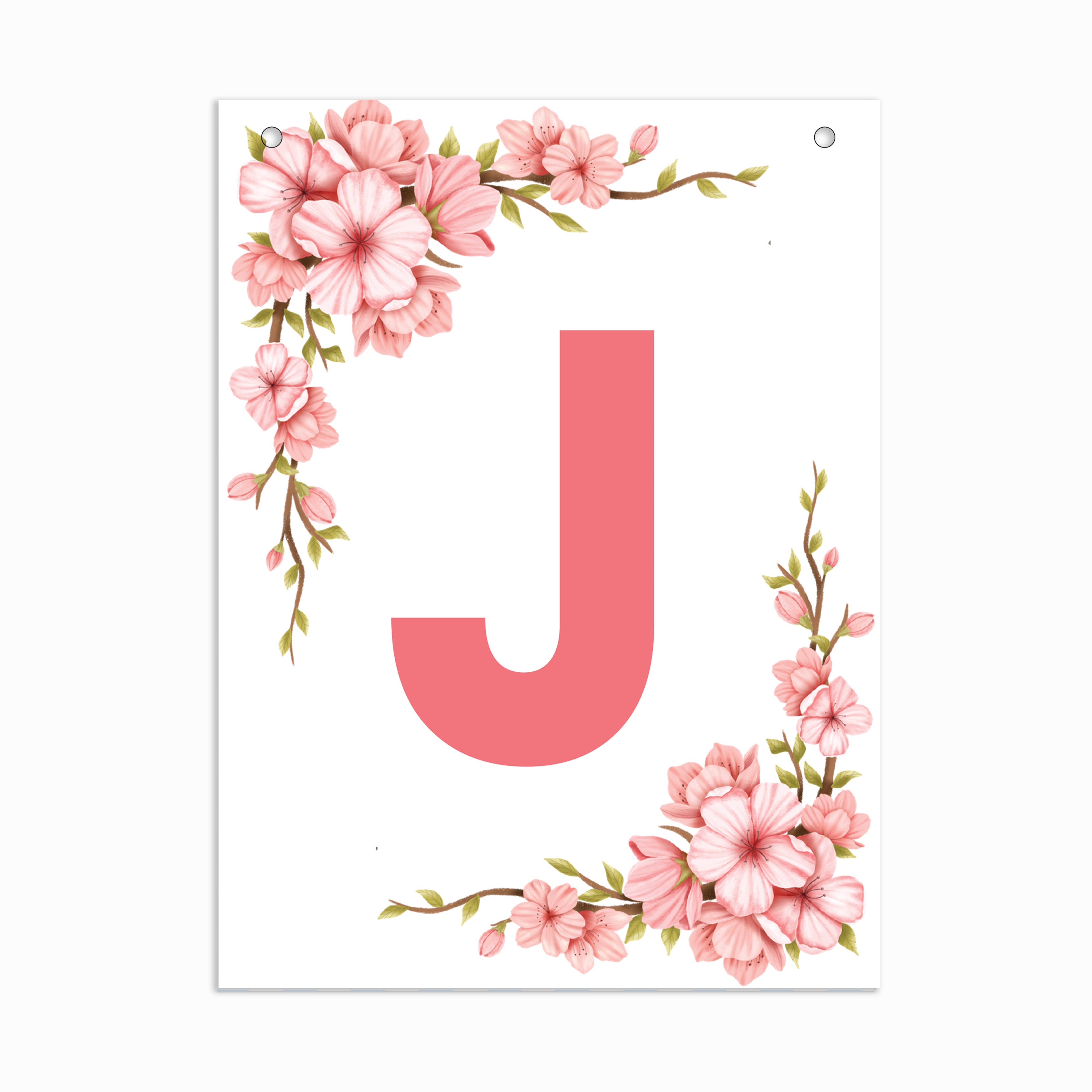 Make Your Own Banner Floral Alphabet J 7 x 5.16inch 1pc IB