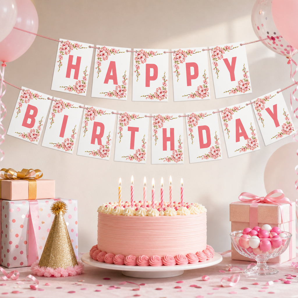 Make Your Own Banner Floral Alphabet R 7 x 5.16inch 1pc IB