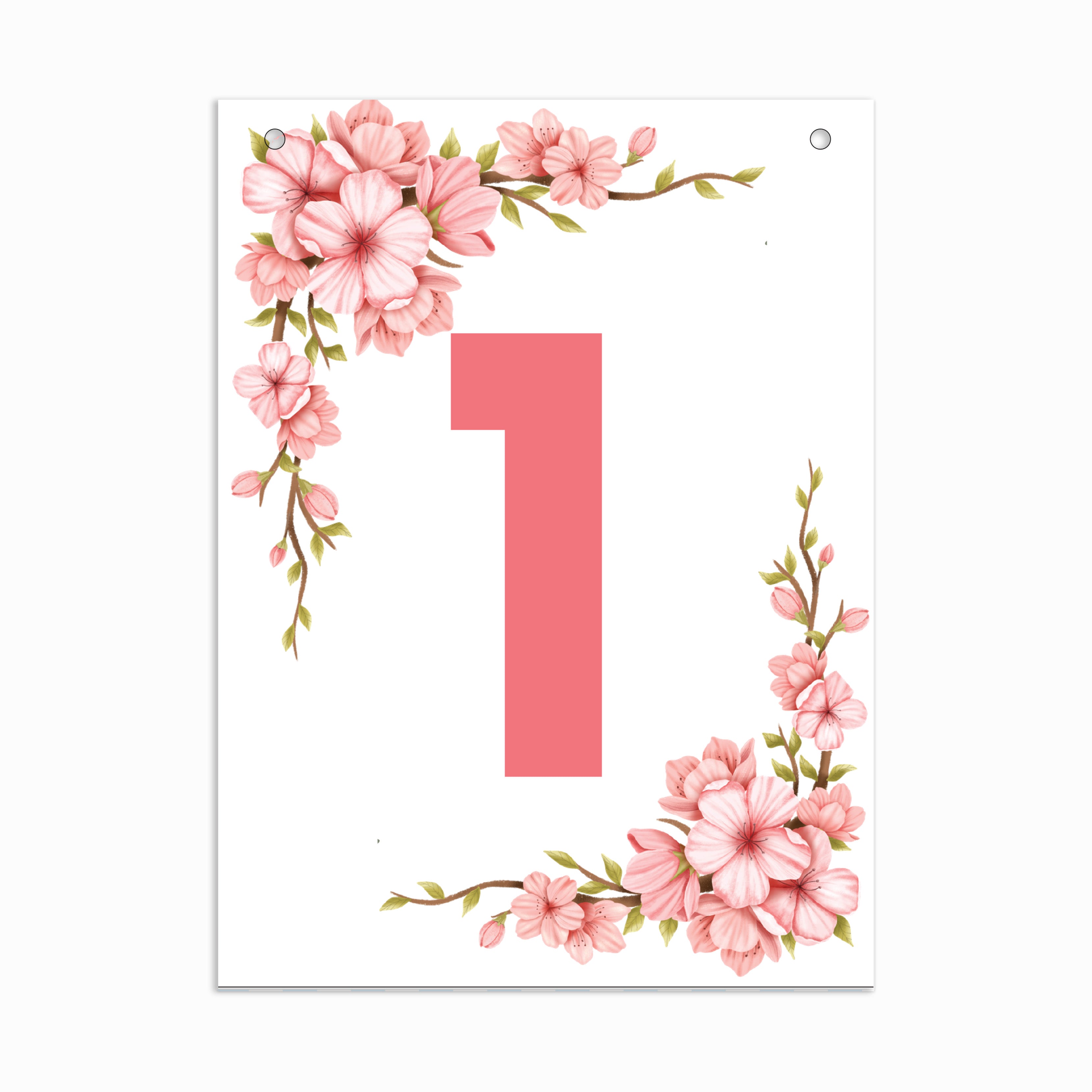 Make Your Own Banner Floral Number 1 size 7 x 5.16inch 1pc IB