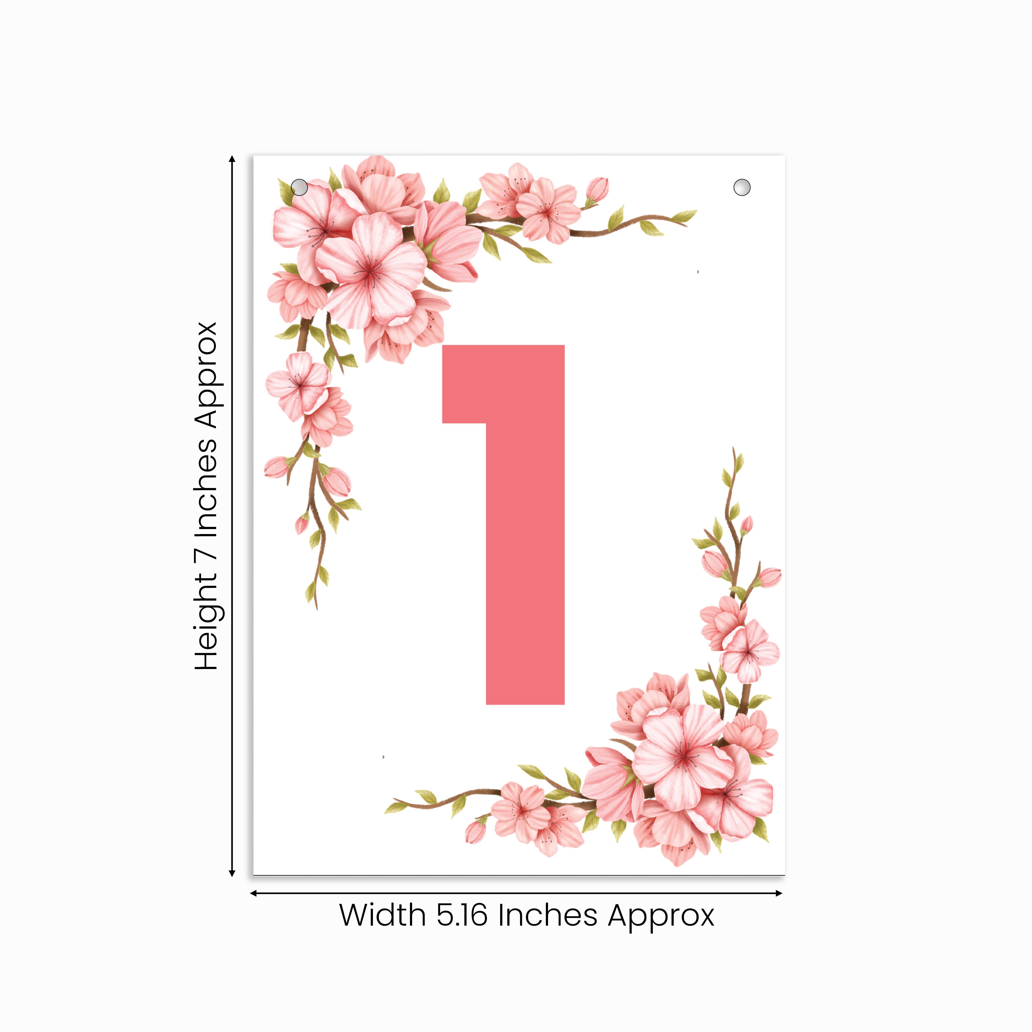 Make Your Own Banner Floral Number 1 size 7 x 5.16inch 1pc IB