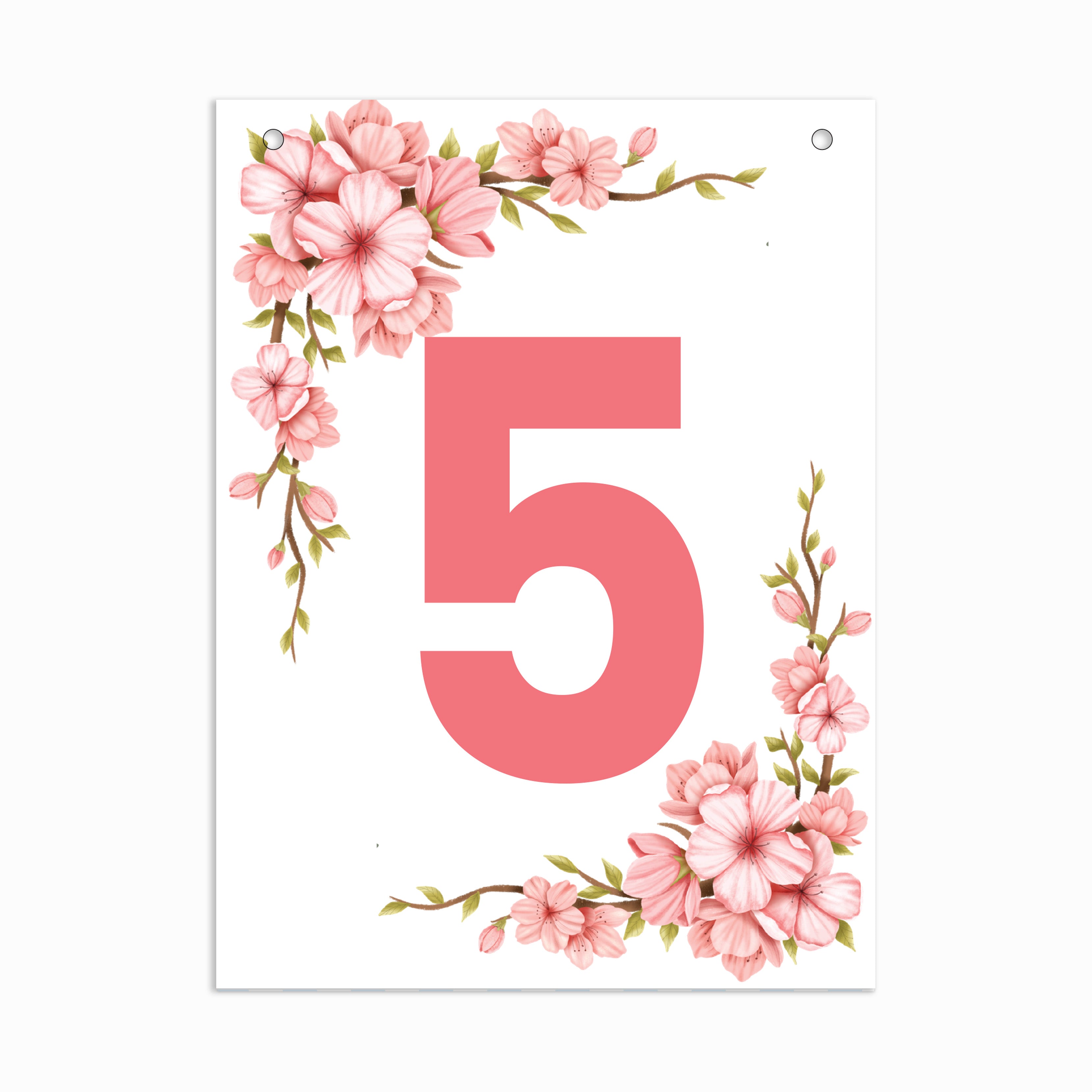 Make Your Own Banner Floral Number 5 Size 7 x 5.16inch 1pc IB