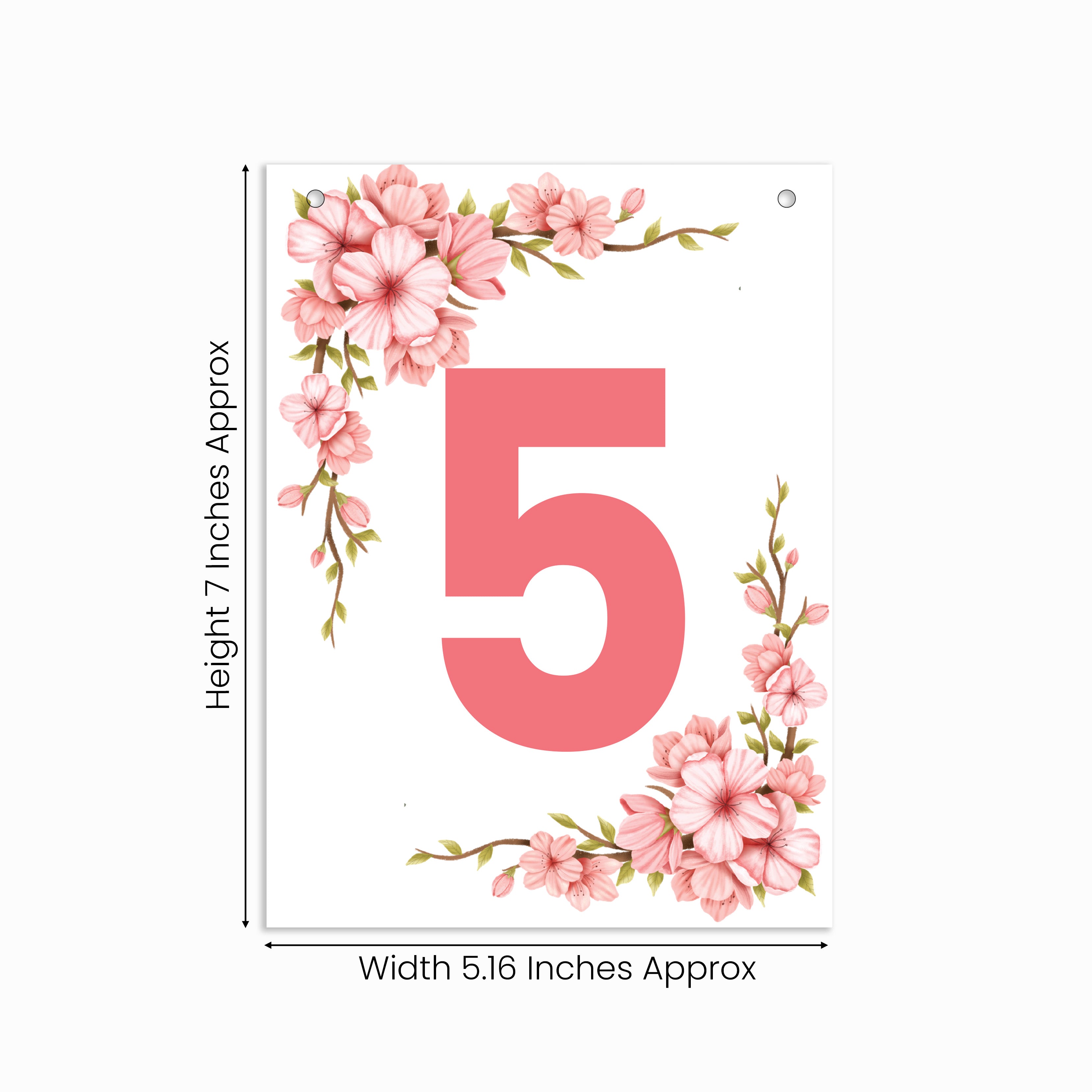 Make Your Own Banner Floral Number 5 Size 7 x 5.16inch 1pc IB