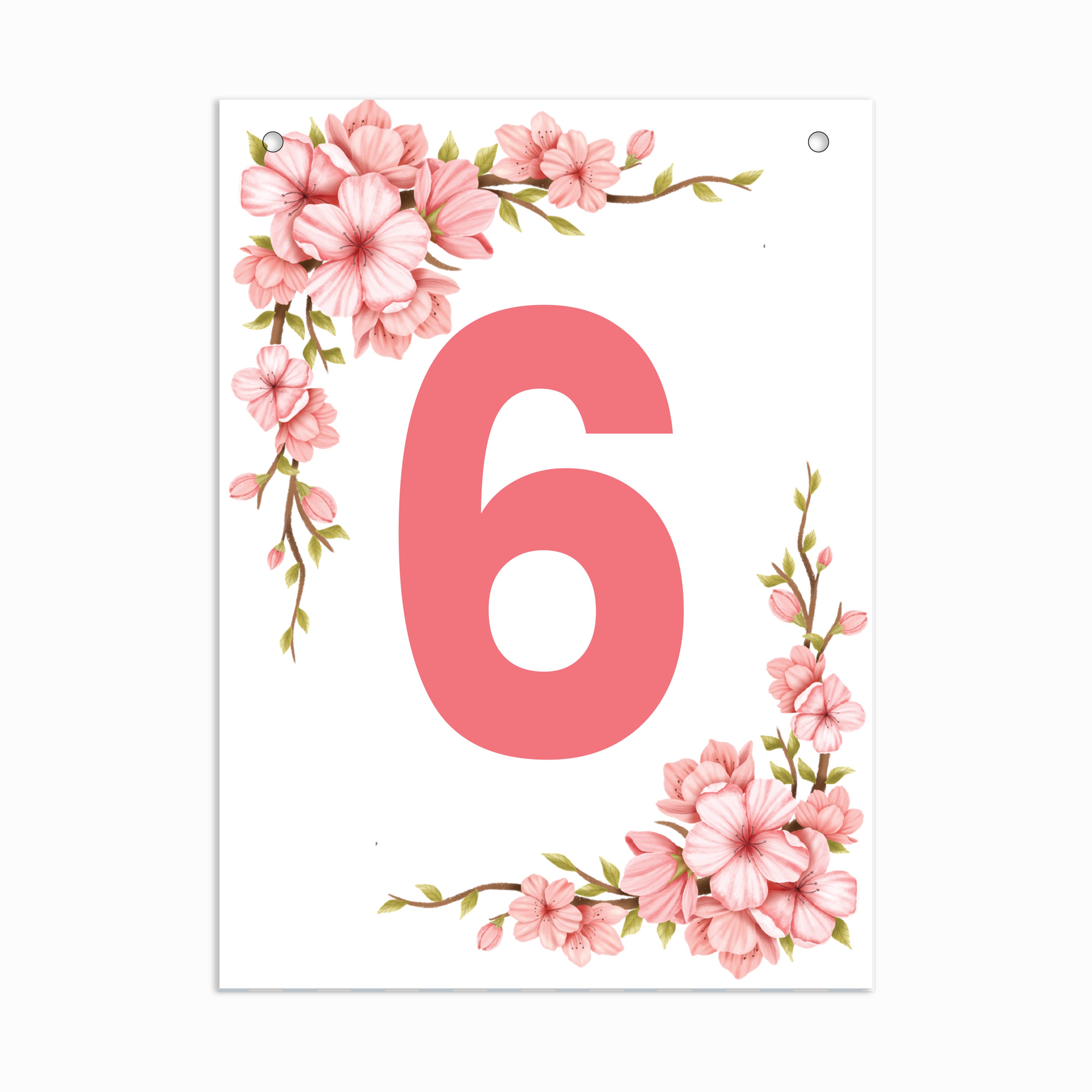 Make Your Own Banner Floral Number 6 Size 7 x 5.16inch 1pc IB