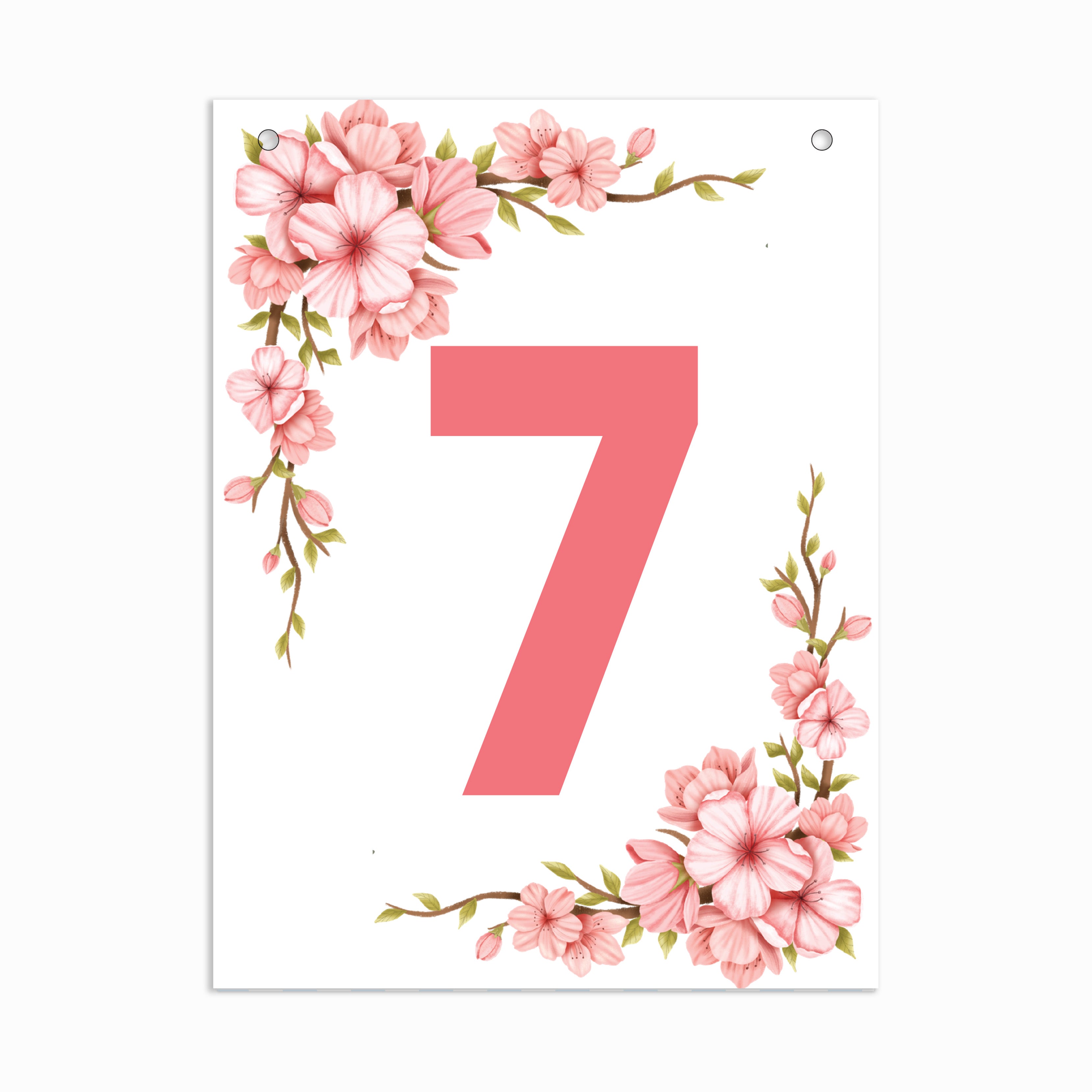 Make Your Own Banner Floral Number 7 Size 7 x 5.16inch 1pc IB