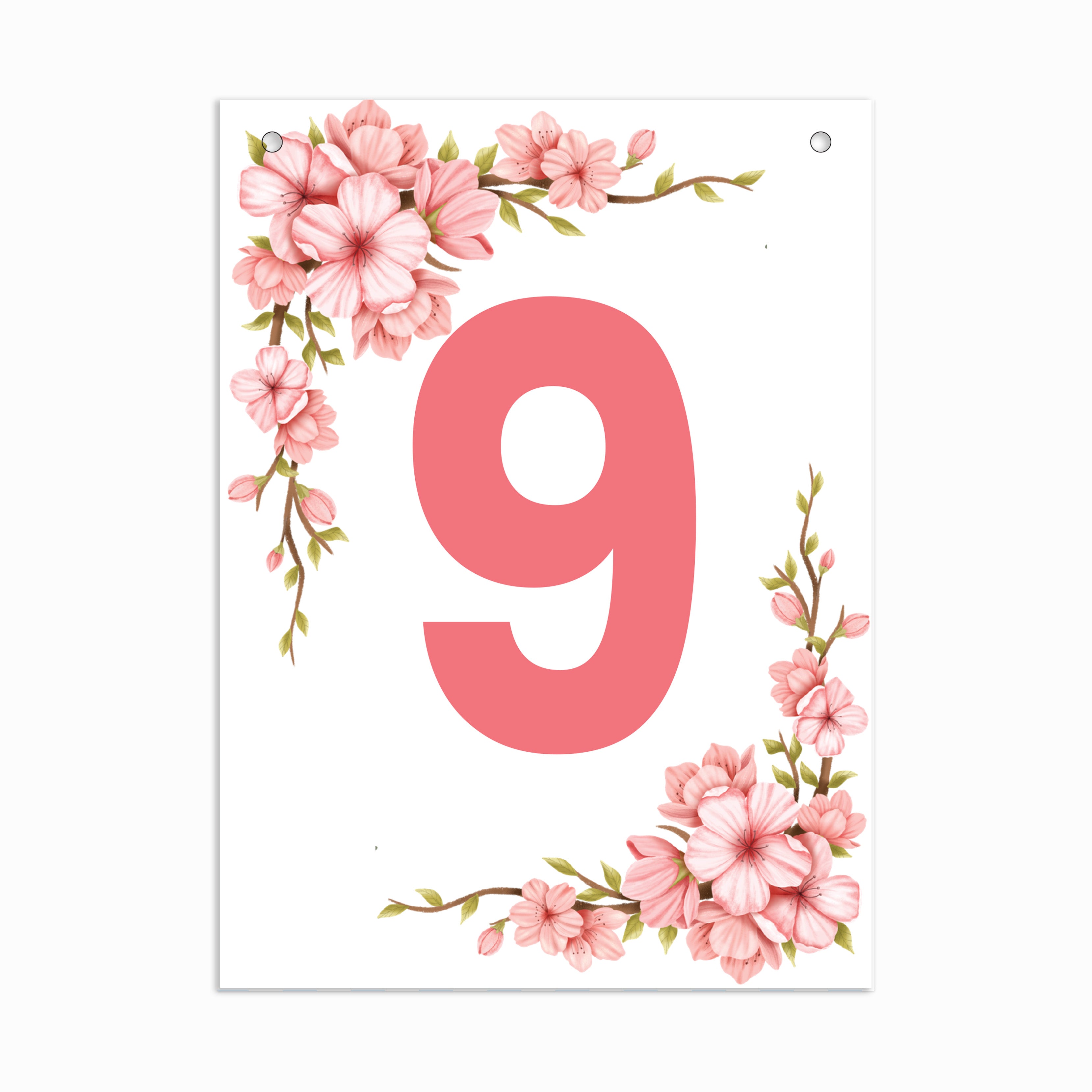 Make Your Own Banner Floral Number 9 Size 7 x 5.16inch 1pc IB