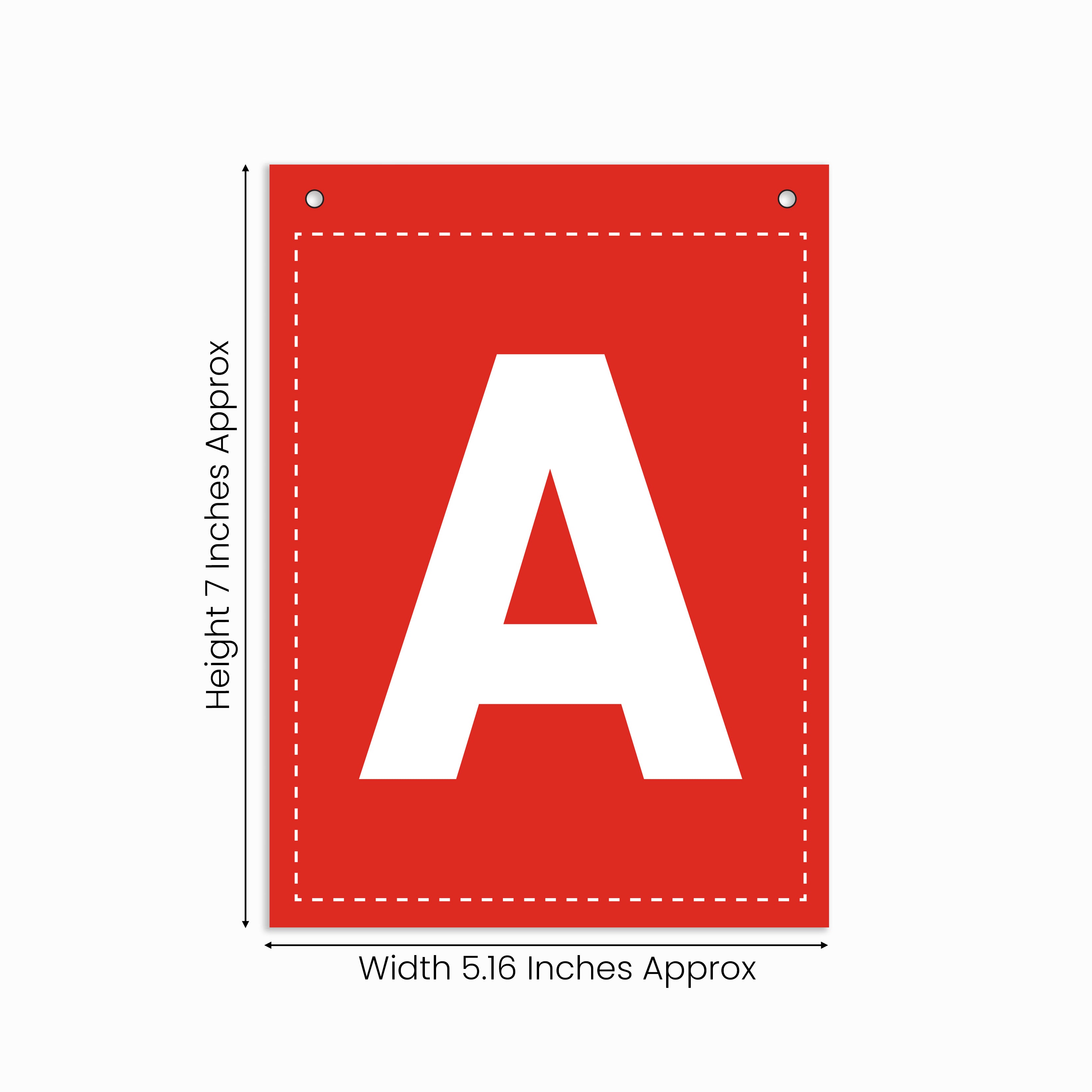 Make Your Own Banner Rainbow Alphabet A Size 7 x 5.16inch 1pc IB