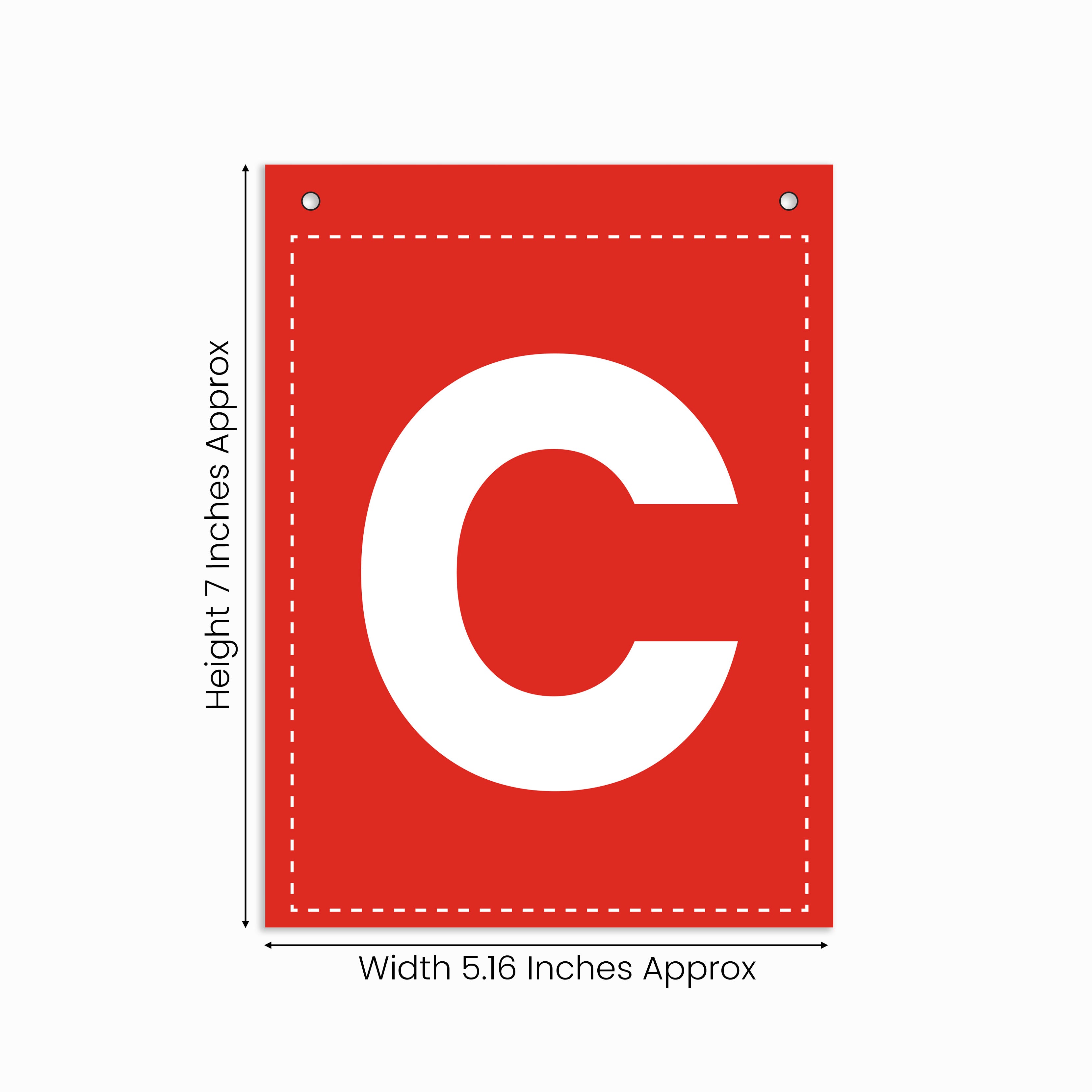 Make Your Own Banner Rainbow Alphabet C 7 x 5.16inch 1pc IB