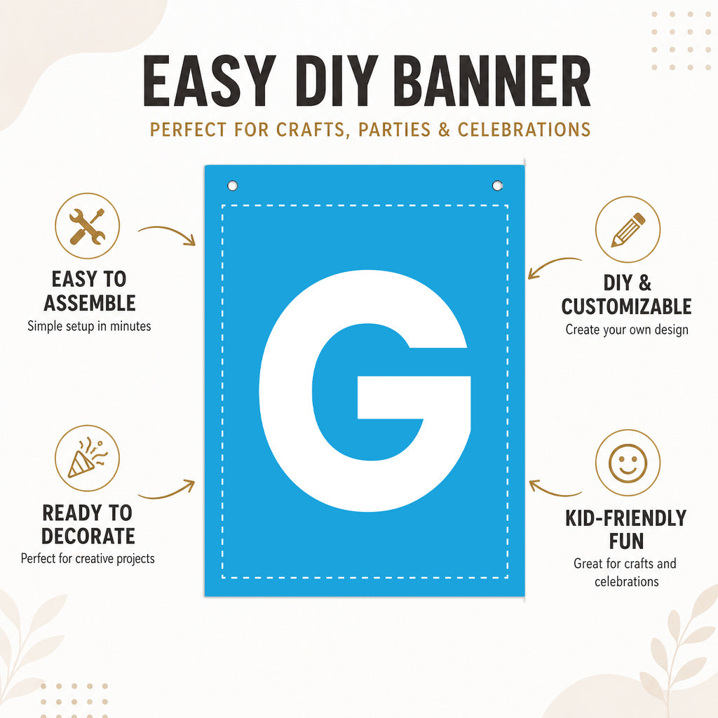 Make Your Own Banner Rainbow Alphabet G 7 x 5.16inch 1pc IB