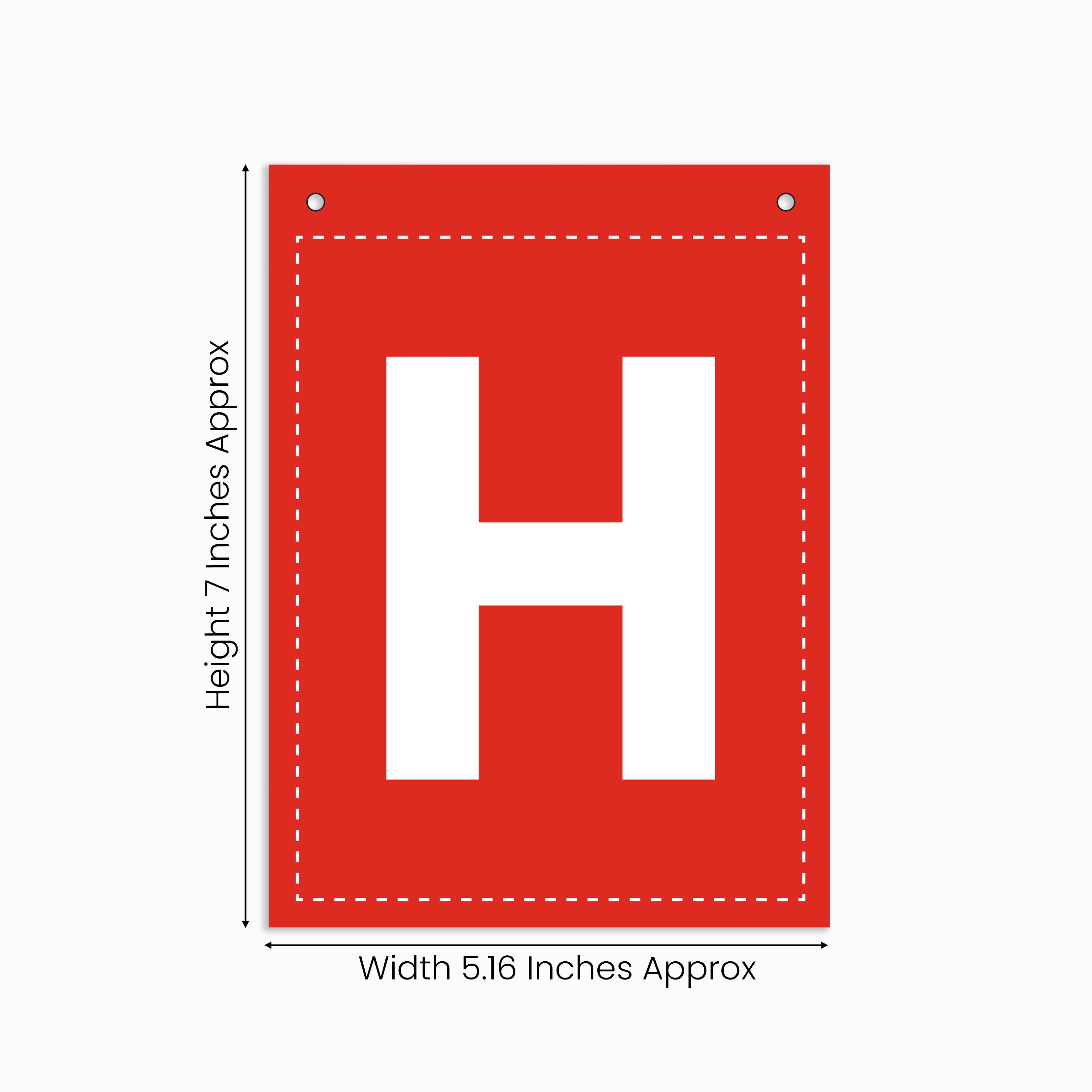 Make Your Own Banner Rainbow Alphabet H 7 x 5.16inch 1pc IB
