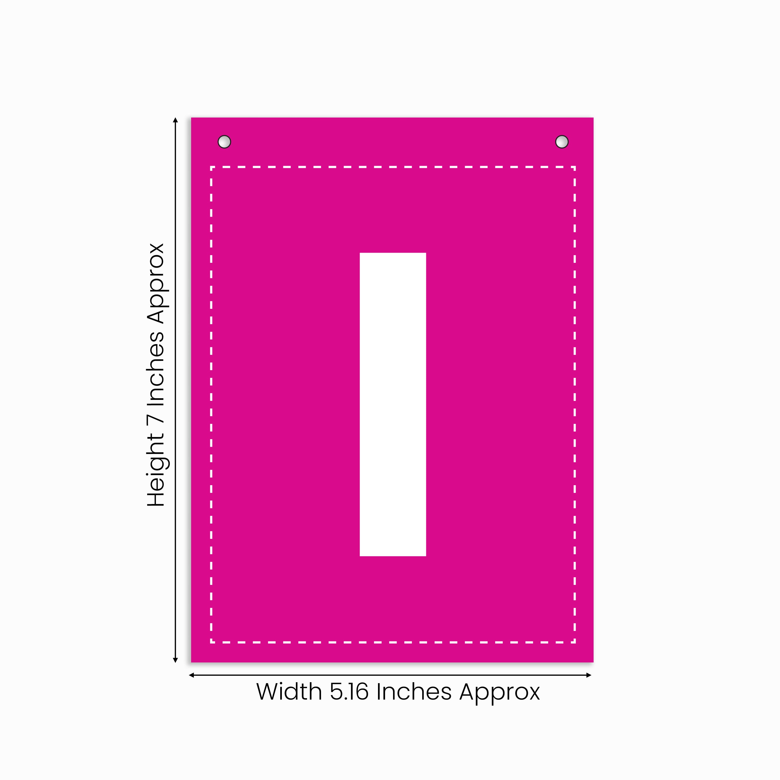 Make Your Own Banner Rainbow Alphabet I Size 7 x 5.16inch 1pc IB